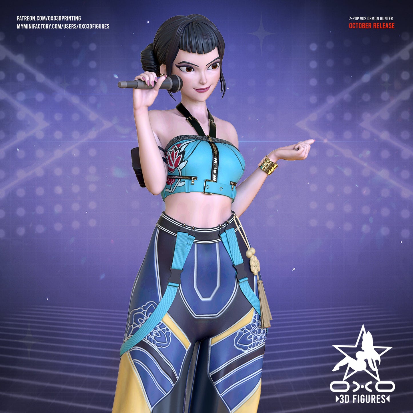 K - pop Demon Hunter Zoey - OXO3D - Dark Forge Arts