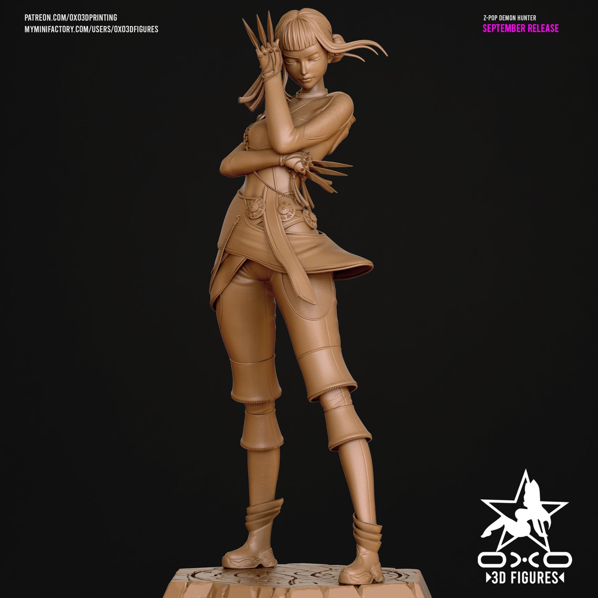 K - pop Demon Hunter Zoey - OXO3D - Dark Forge Arts