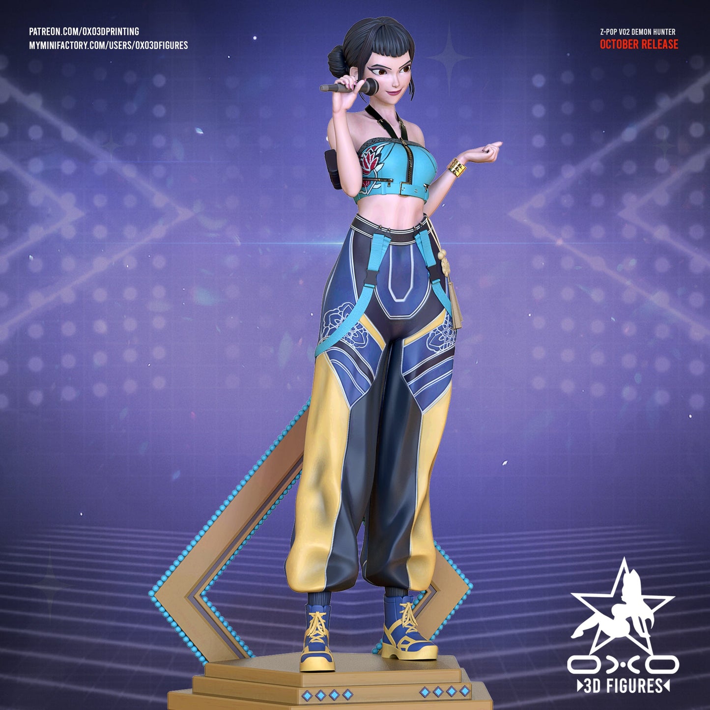 K - pop Demon Hunter Zoey - OXO3D - Dark Forge Arts