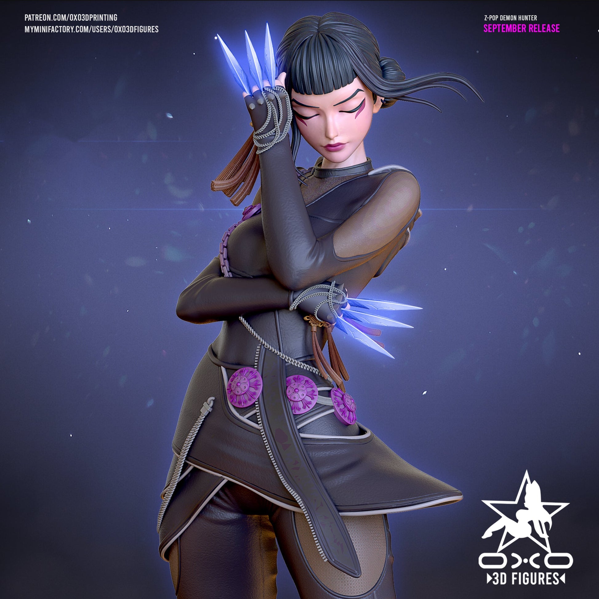 K - pop Demon Hunter Zoey - OXO3D - Dark Forge Arts
