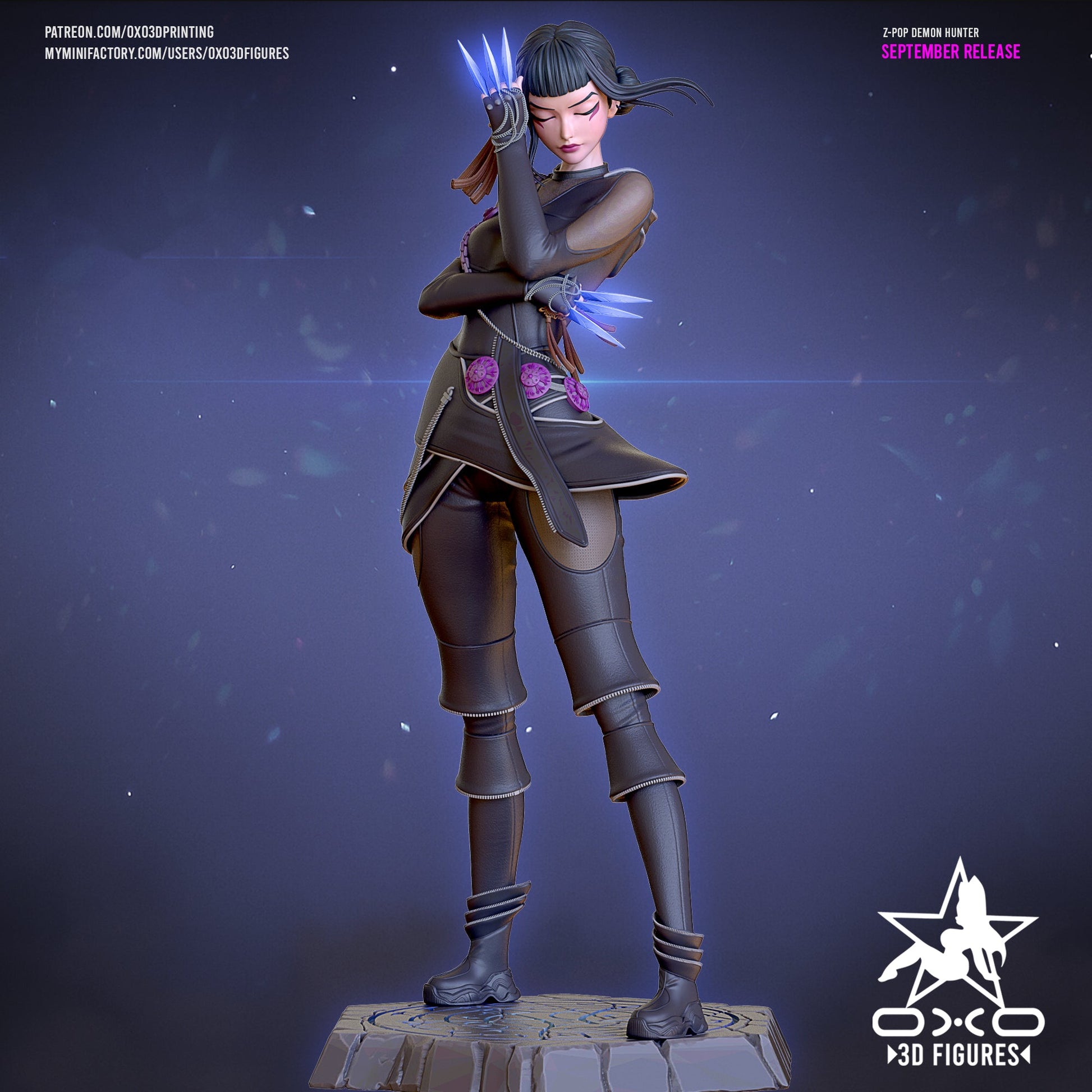 K - pop Demon Hunter Zoey - OXO3D - Dark Forge Arts