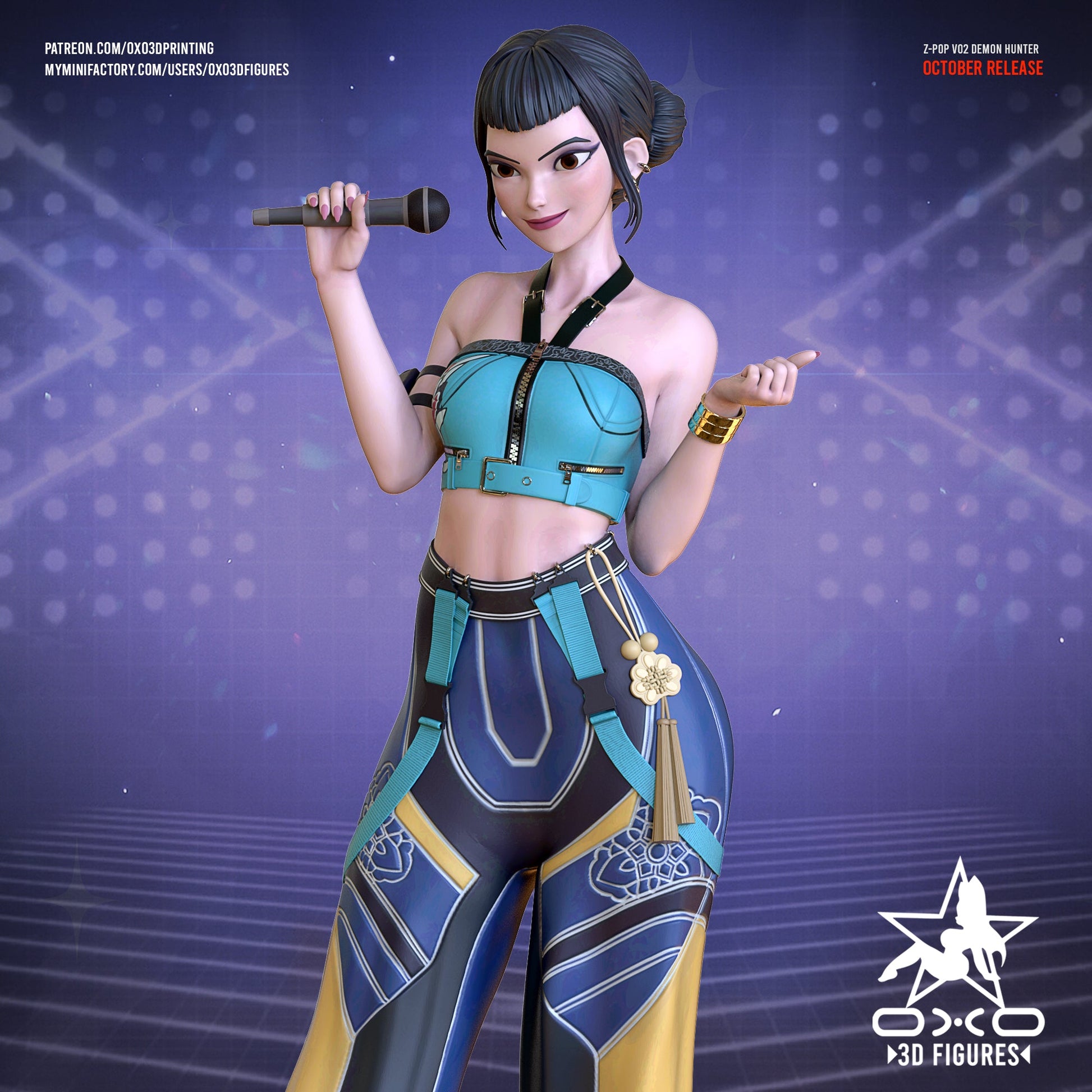 K - pop Demon Hunter Zoey - OXO3D - Dark Forge Arts