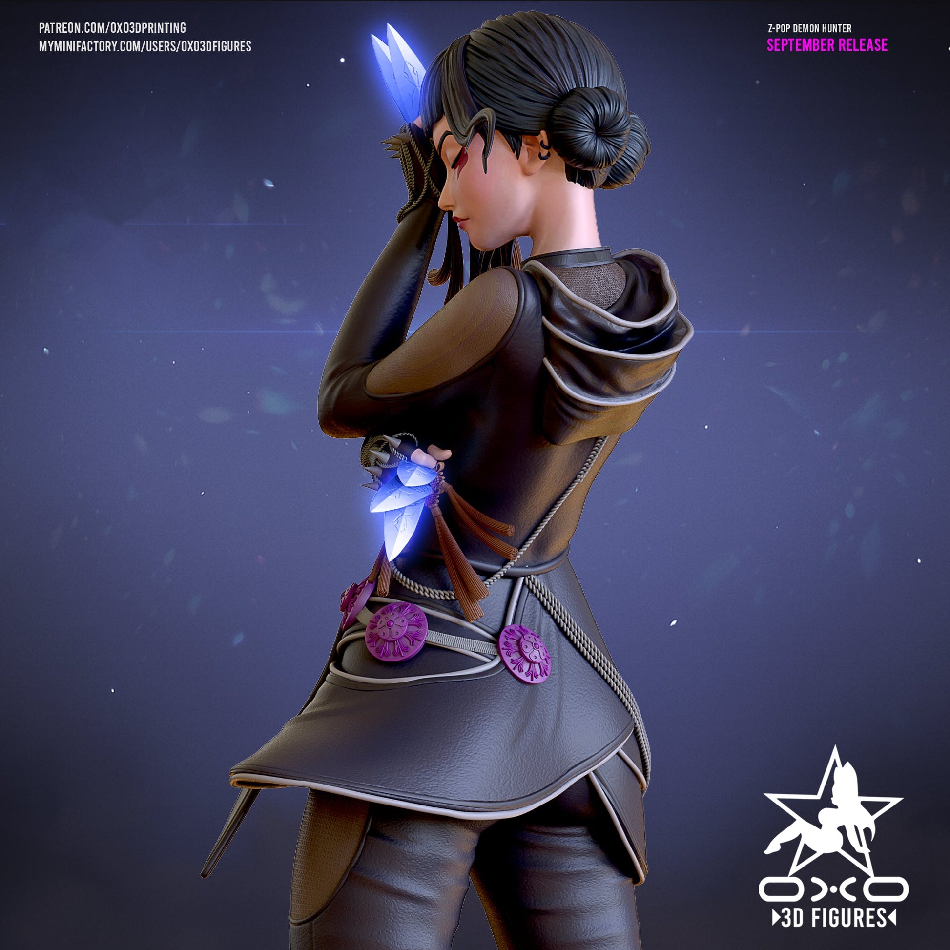 K - pop Demon Hunter Zoey - OXO3D - Dark Forge Arts