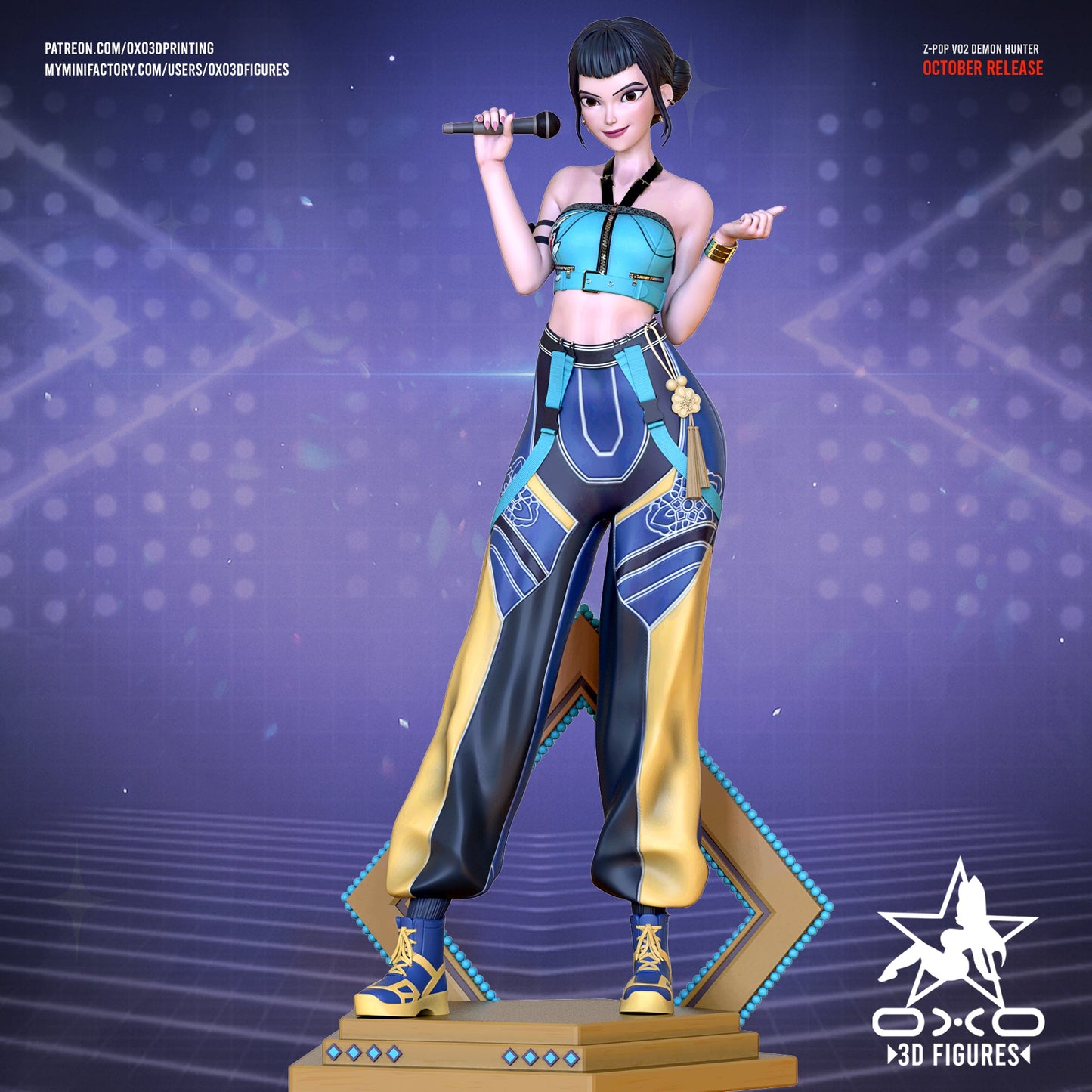 K - pop Demon Hunter Zoey - OXO3D - Dark Forge Arts