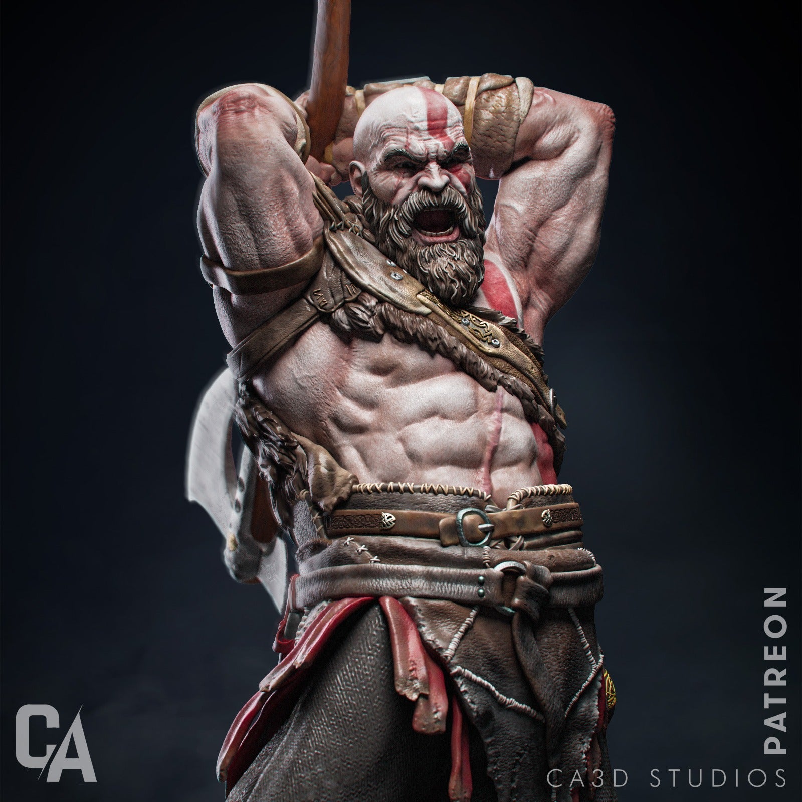 Kratos - God of War - CA 3D Studios - Dark Forge Arts
