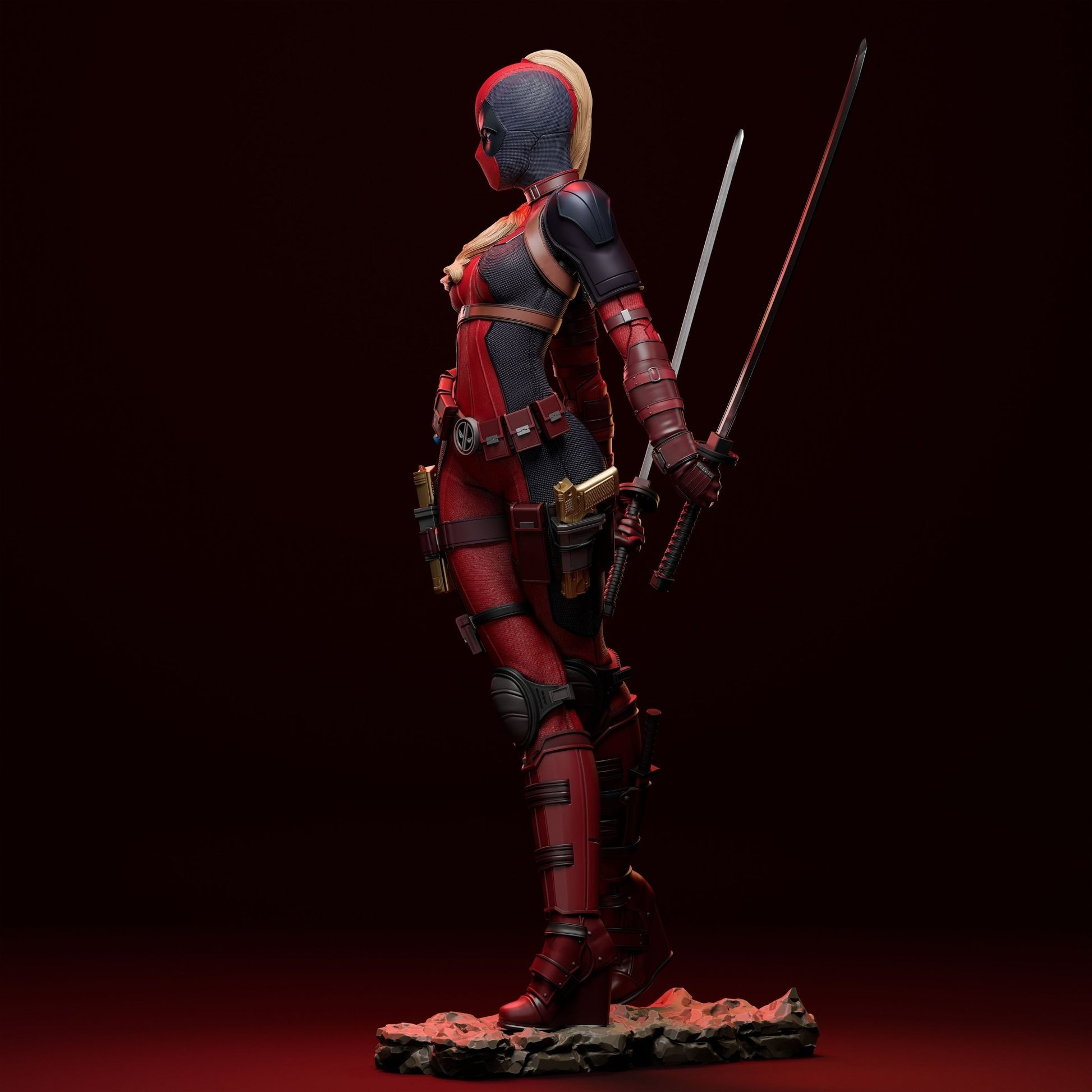 Lady Deadpool - Abe3D - Dark Forge Arts
