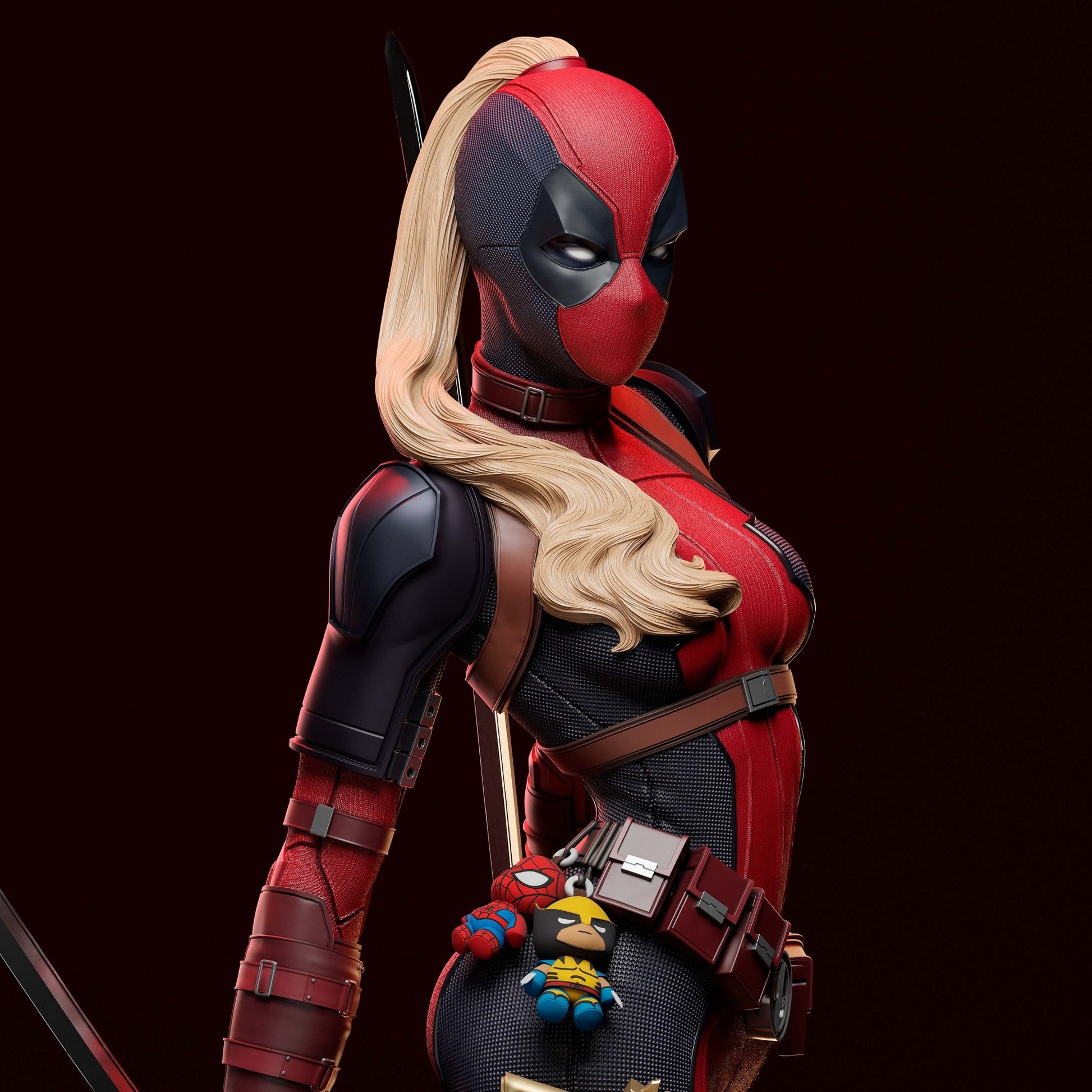 Lady Deadpool - Abe3D - Dark Forge Arts