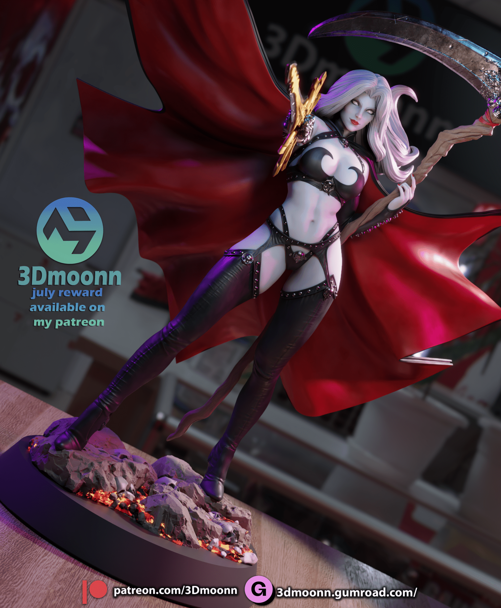 Lady Death - 3DMoonn - Dark Forge Arts