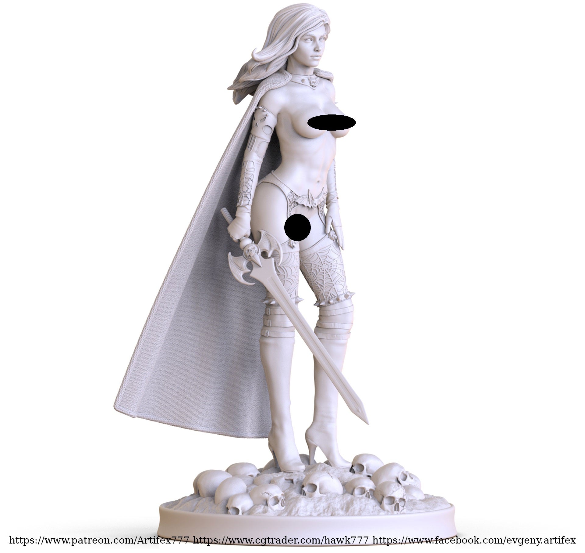 Lady Death V1 - Artifex3D - Dark Forge Arts