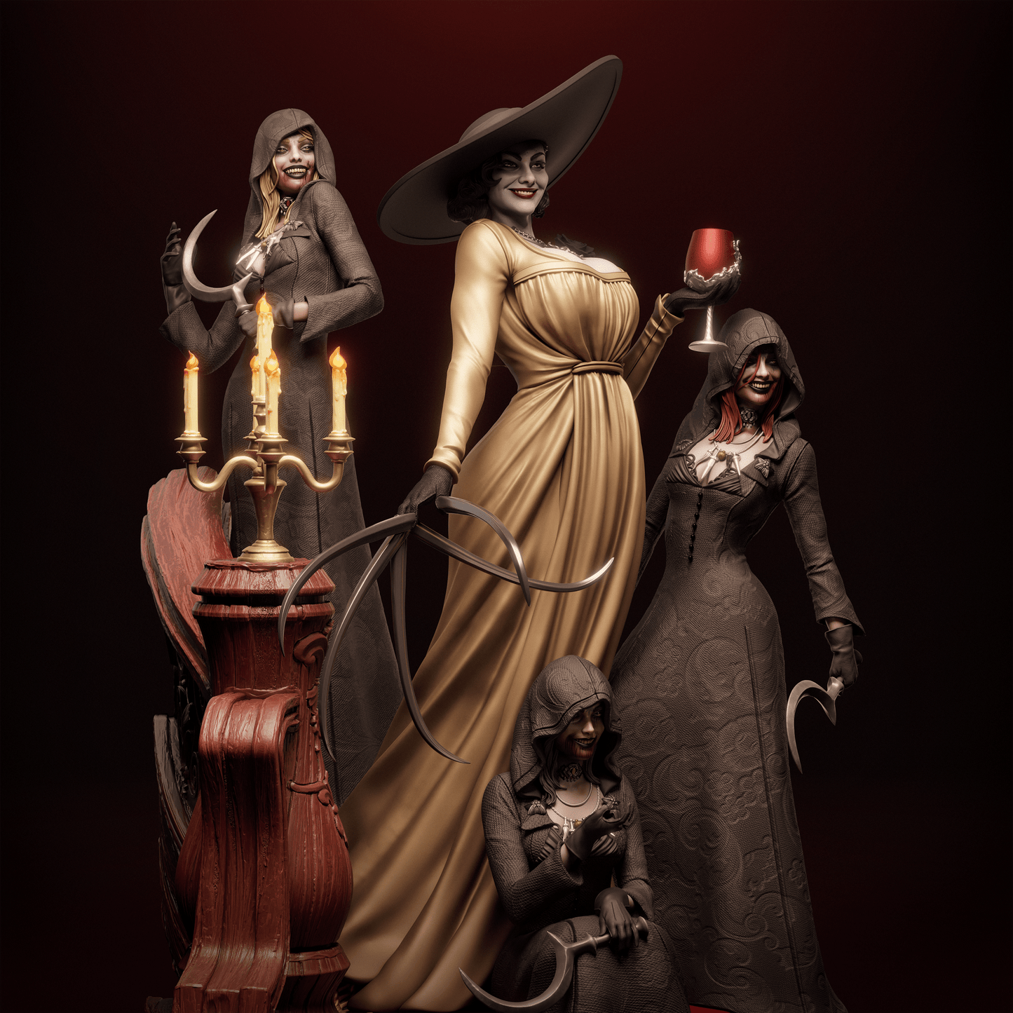 Lady Dimitrescu - CA 3D Studios - Dark Forge Arts