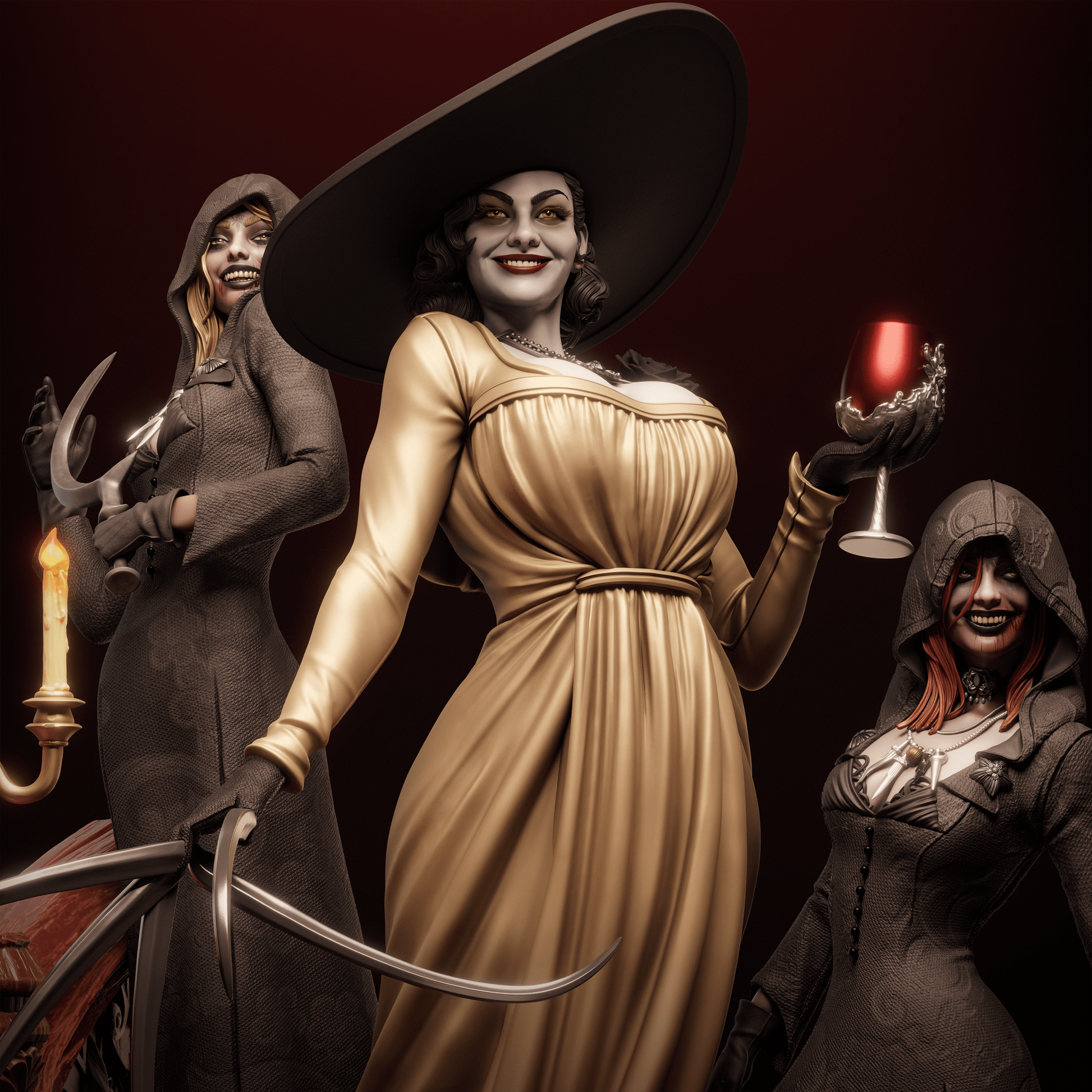 Lady Dimitrescu - CA 3D Studios - Dark Forge Arts