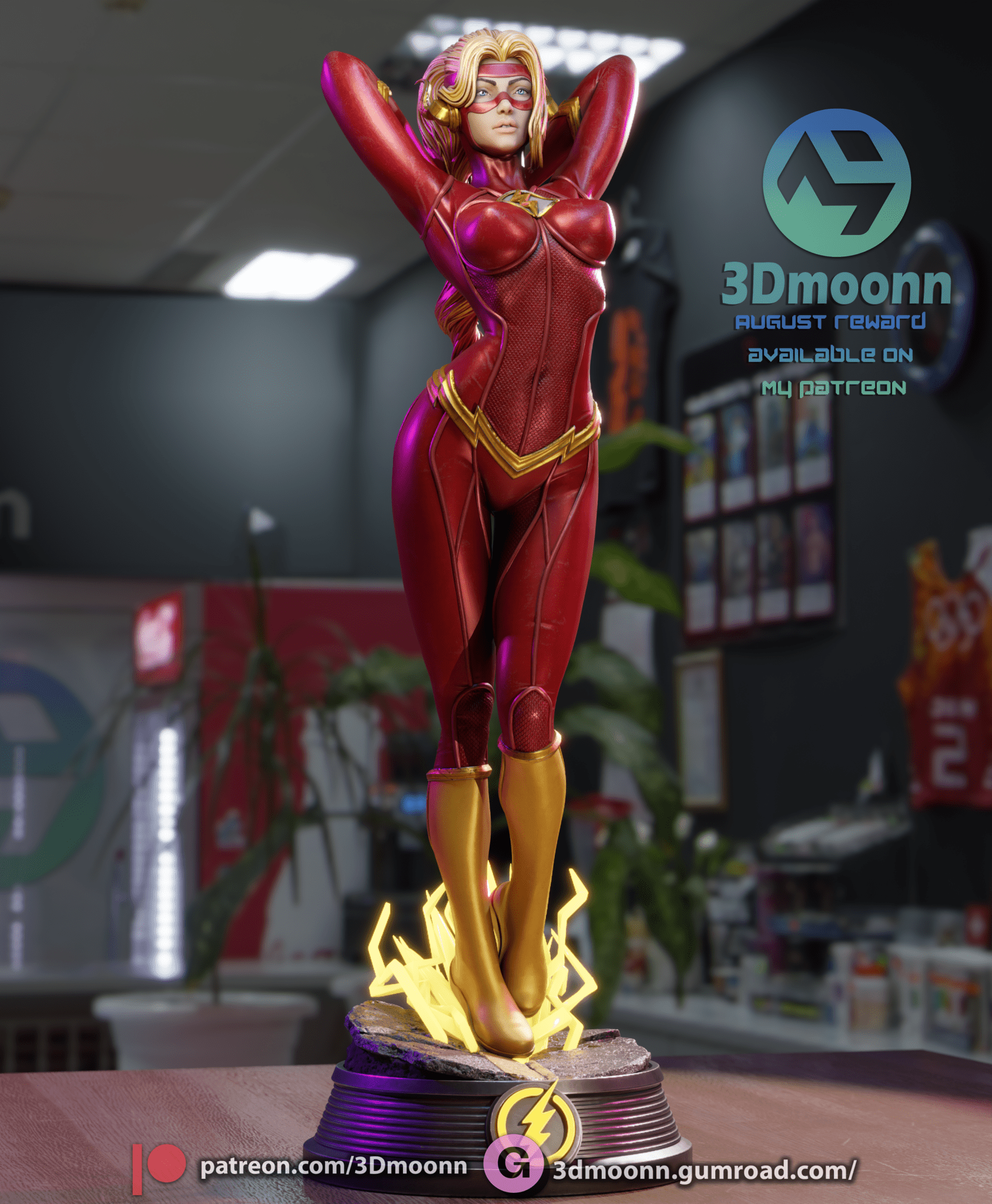 Lady Flash - 3DMoonn - Dark Forge Arts