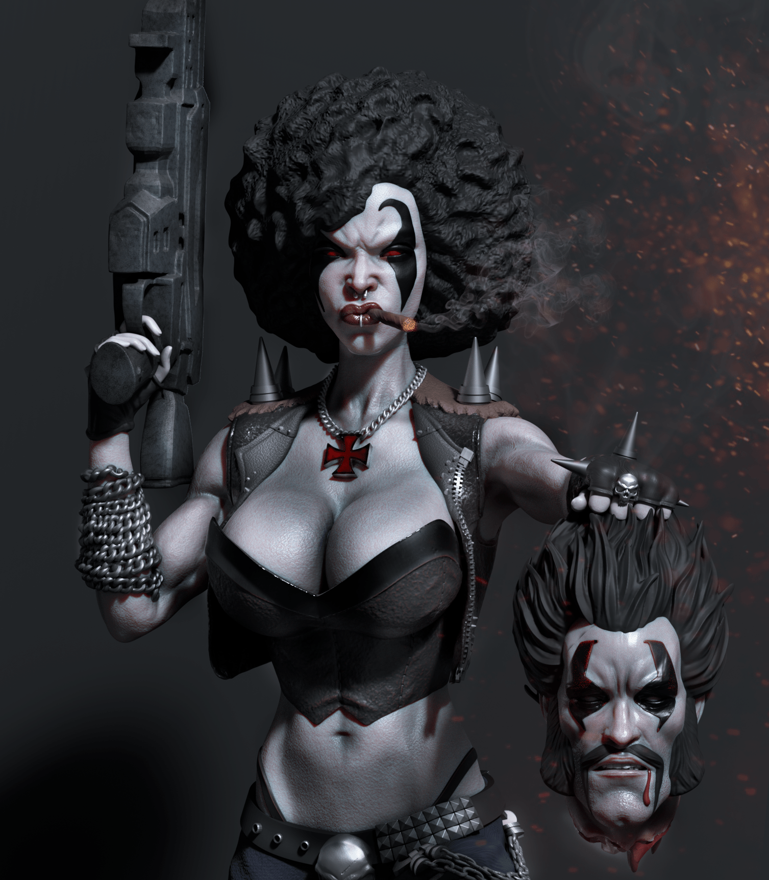 Lady Lobo - CA 3D Studios - Dark Forge Arts