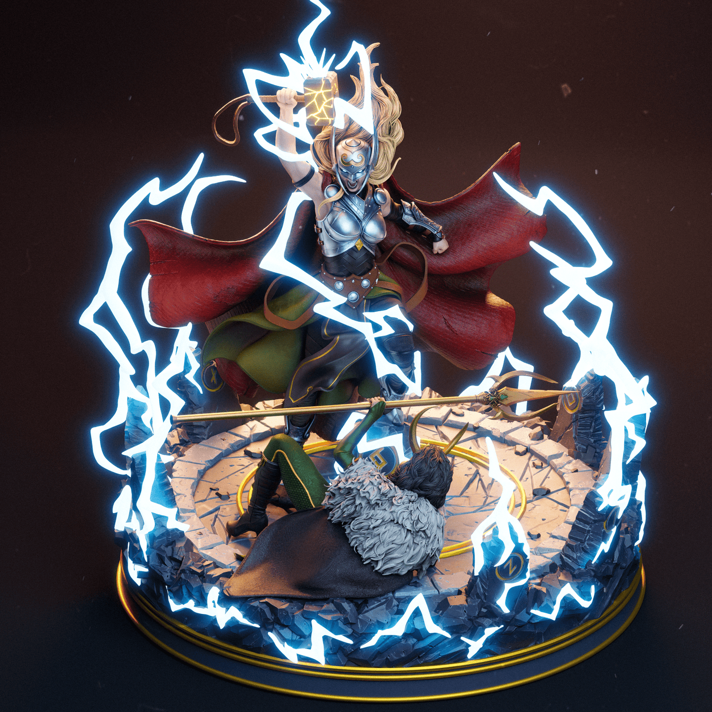 Lady Thor & Lady Loki - CA 3D Studios - Dark Forge Arts