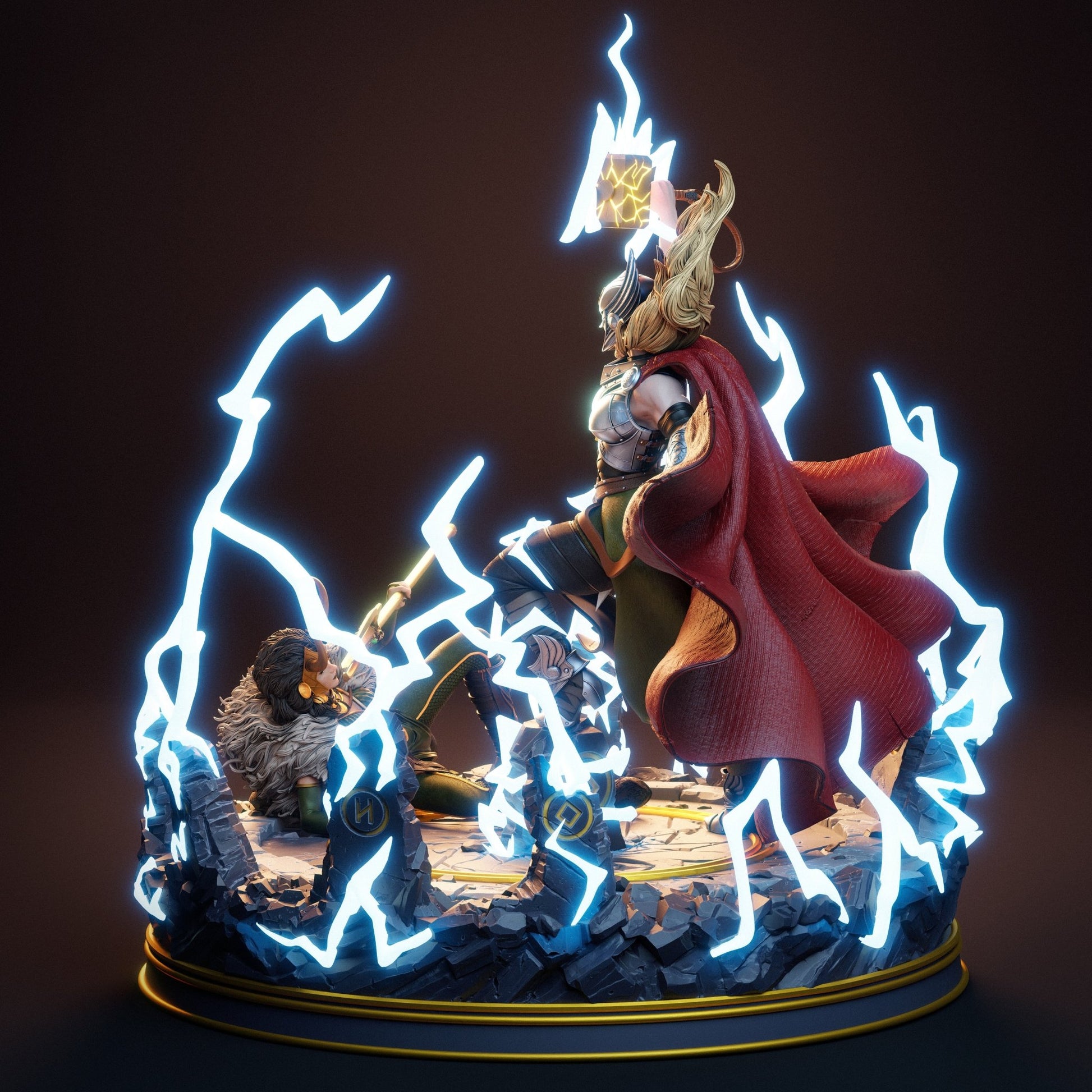 Lady Thor & Lady Loki - CA 3D Studios - Dark Forge Arts