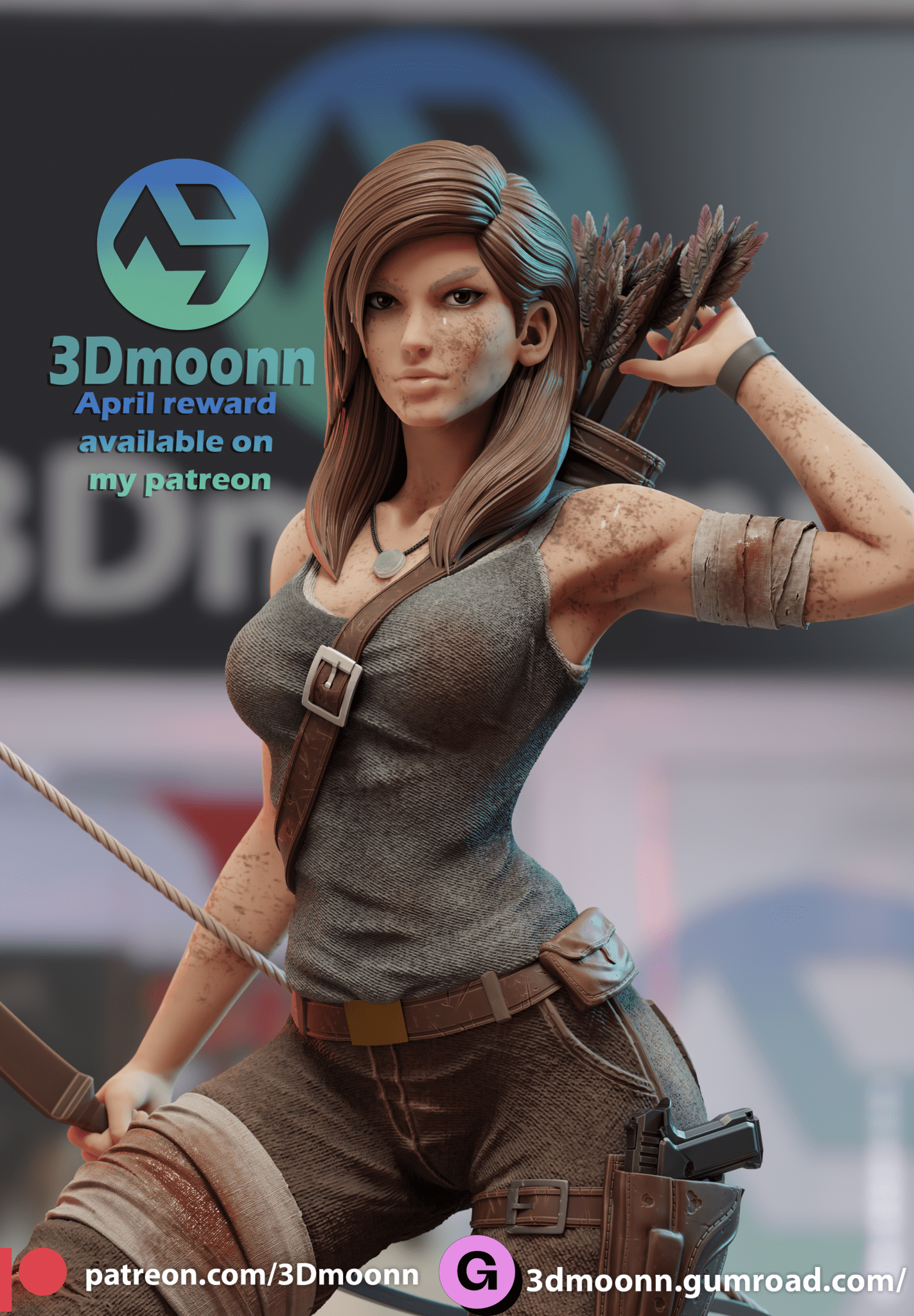 Lara Croft - 3DMoonn - Dark Forge Arts