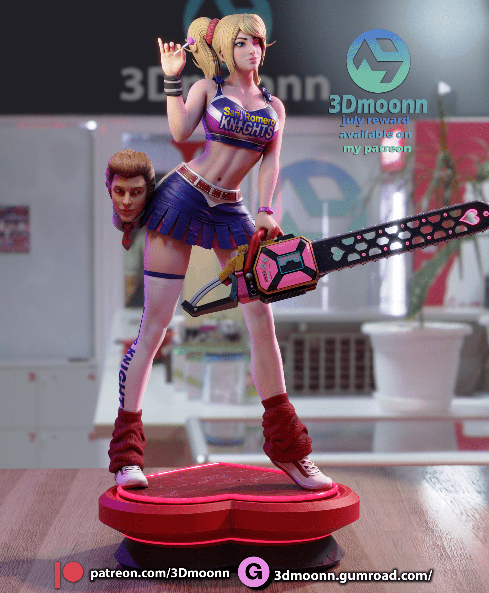 Lollipop Chainsaw - 3DMoonn - Dark Forge Arts