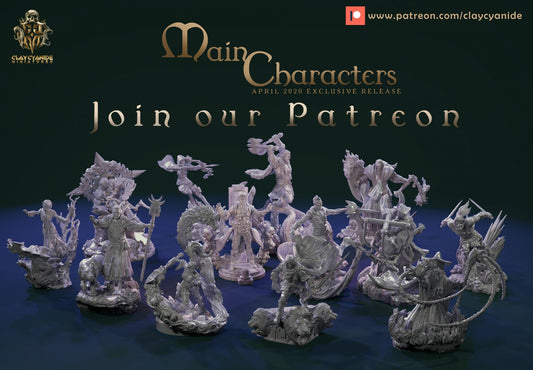 Main Characters - ClayCyanide - Dark Forge Arts