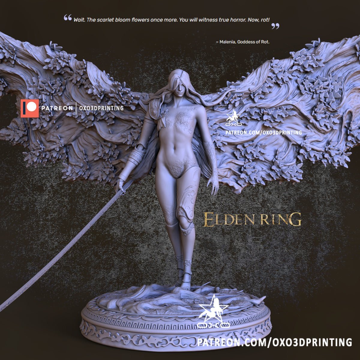 Malenia Goddess of Rot - OXO3D - Dark Forge Arts