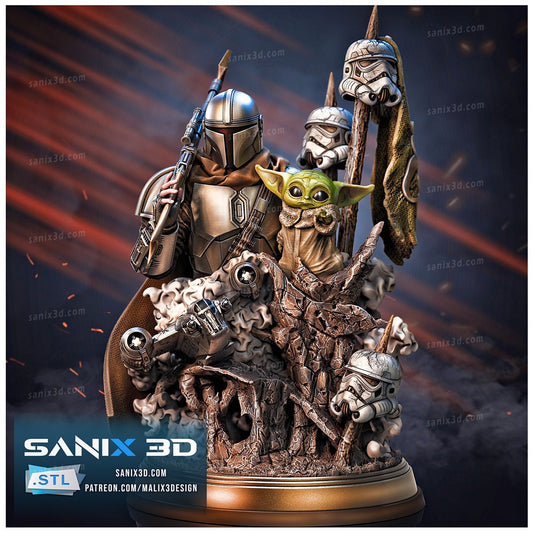 Mandalorian - Sanix3D - Dark Forge Arts