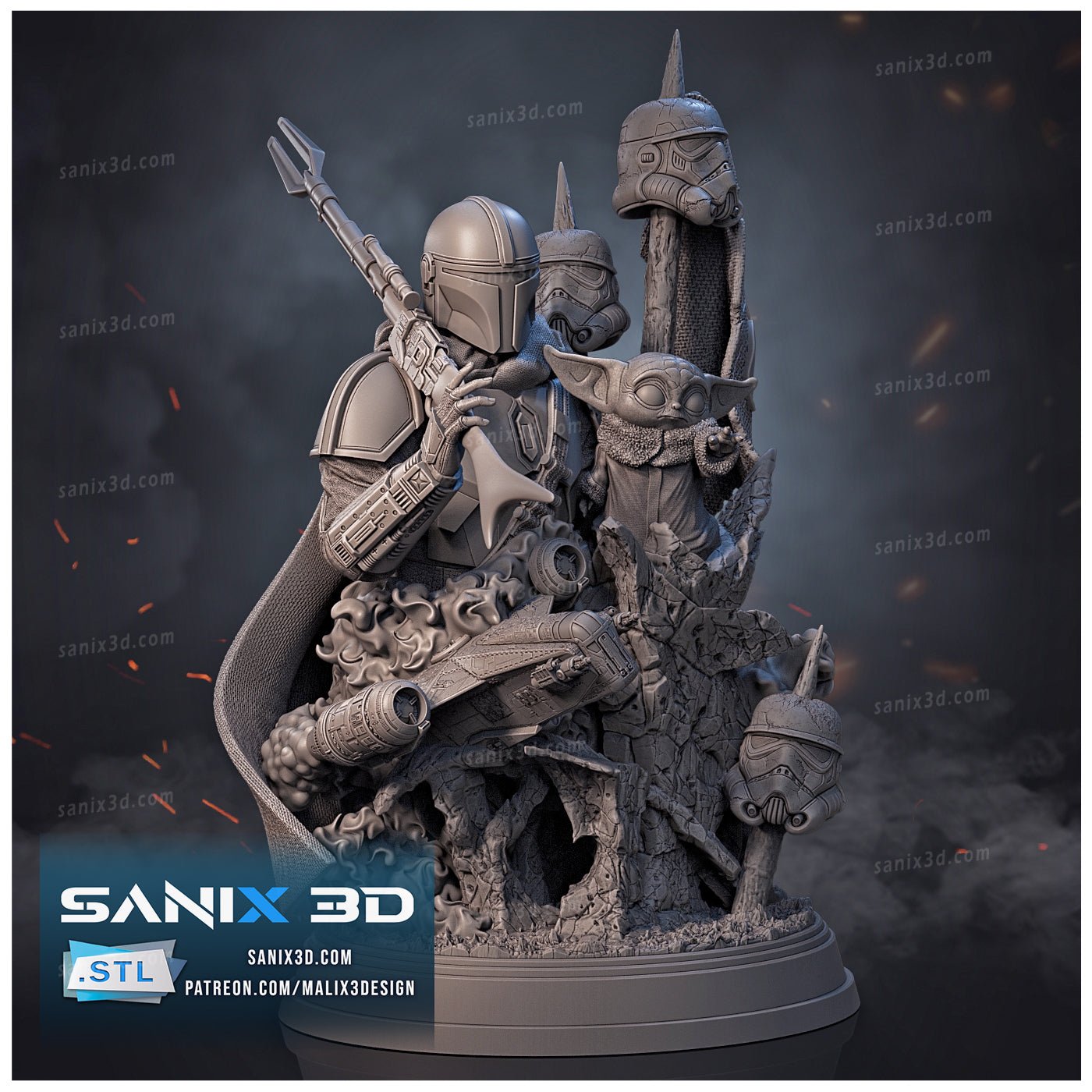Mandalorian - Sanix3D - Dark Forge Arts