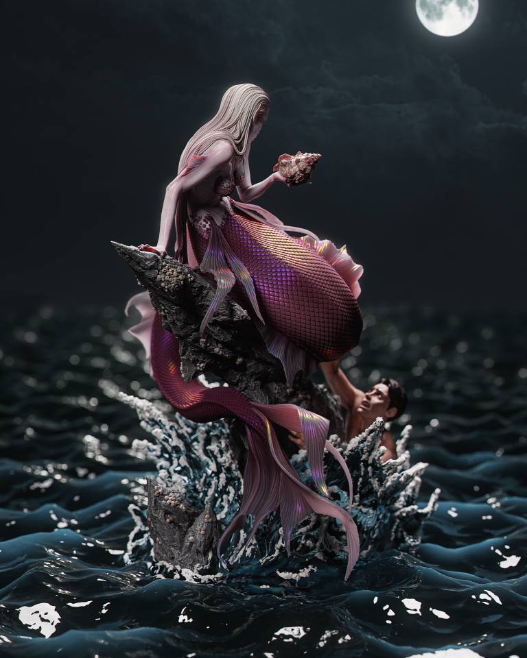 Mermaid - CA 3D Studios - Dark Forge Arts