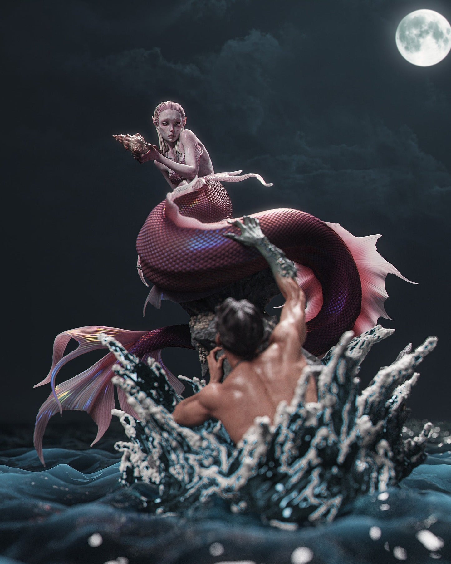 Mermaid - CA 3D Studios - Dark Forge Arts