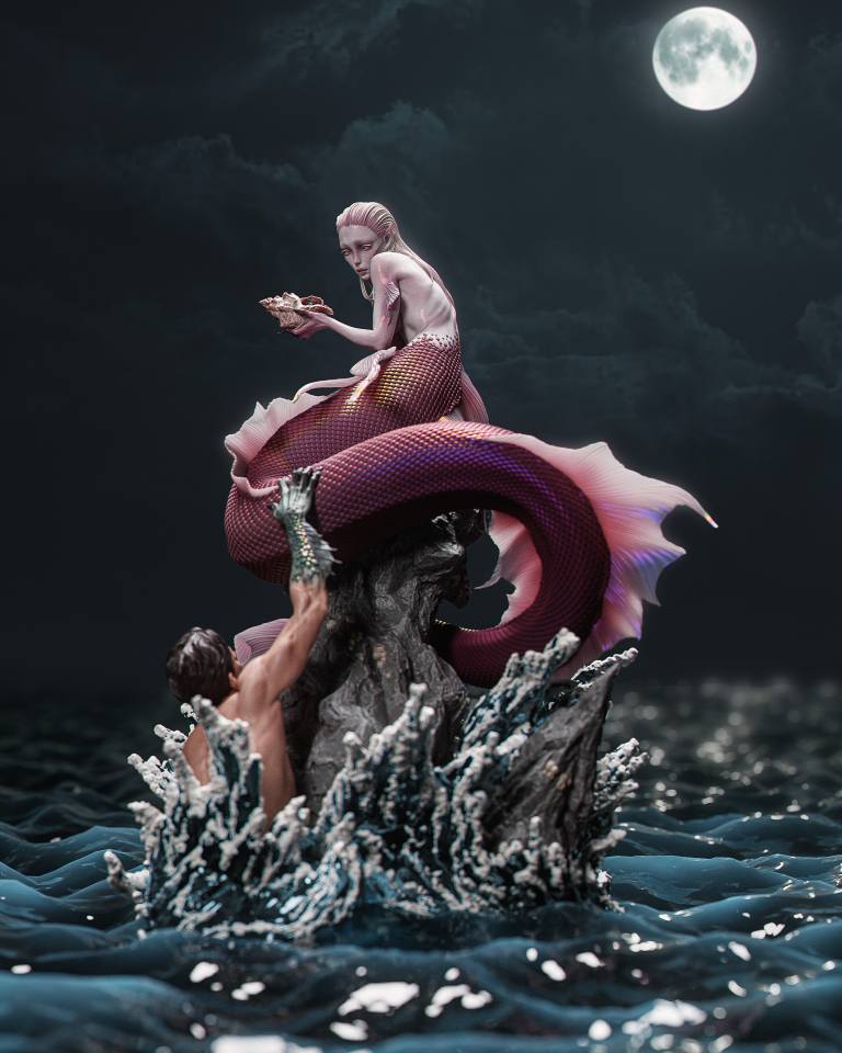 Mermaid - CA 3D Studios - Dark Forge Arts