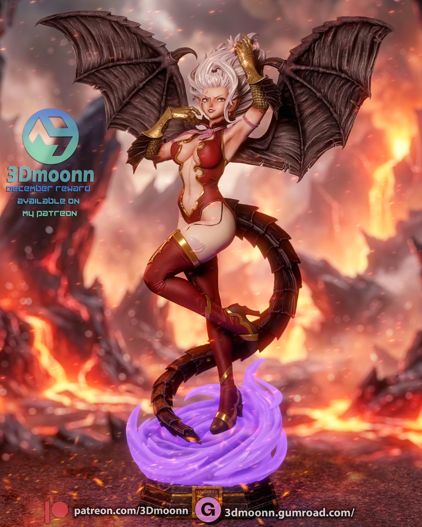 Mirajane Satan - 3DMoonn - Dark Forge Arts