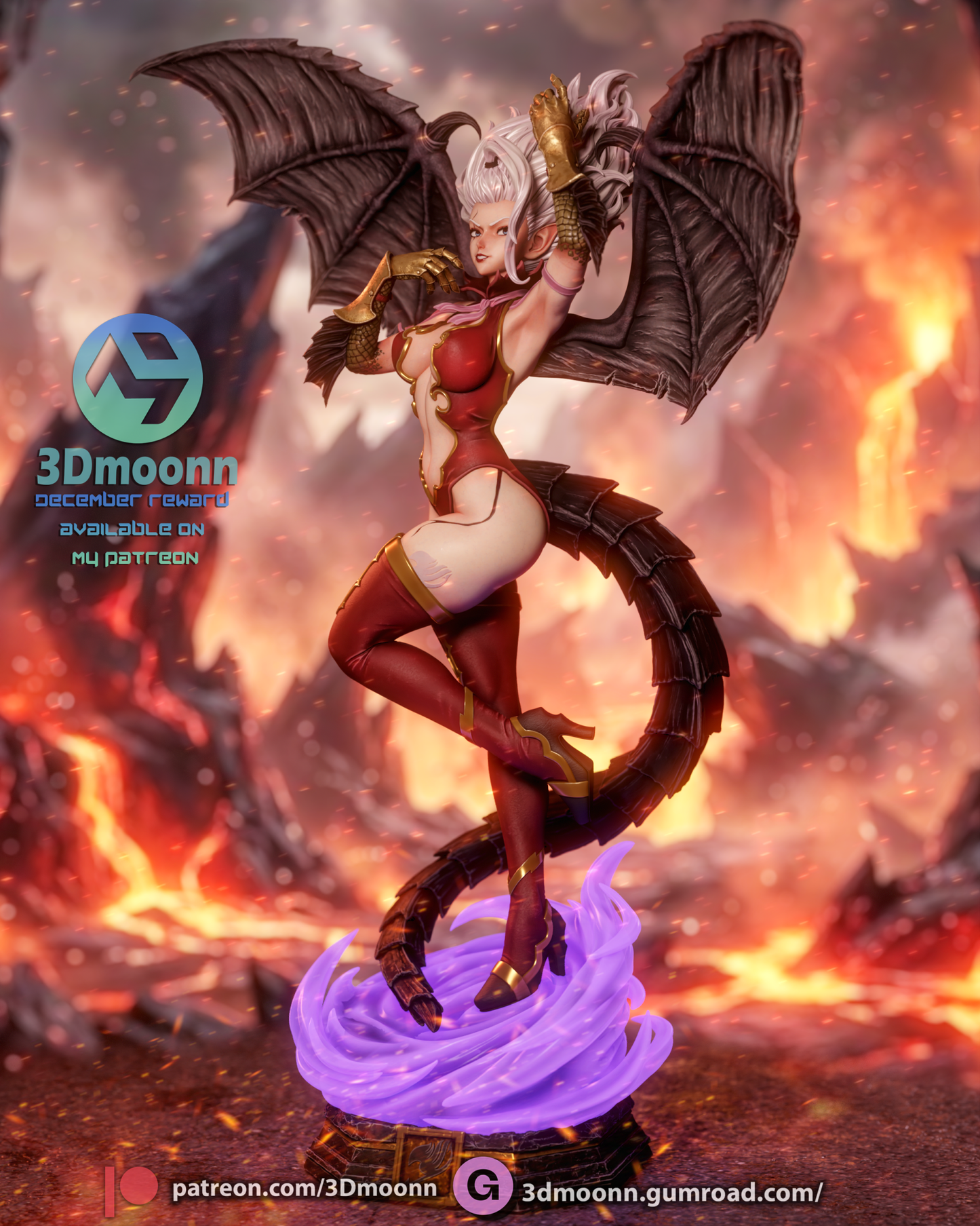 Mirajane Satan - 3DMoonn - Dark Forge Arts
