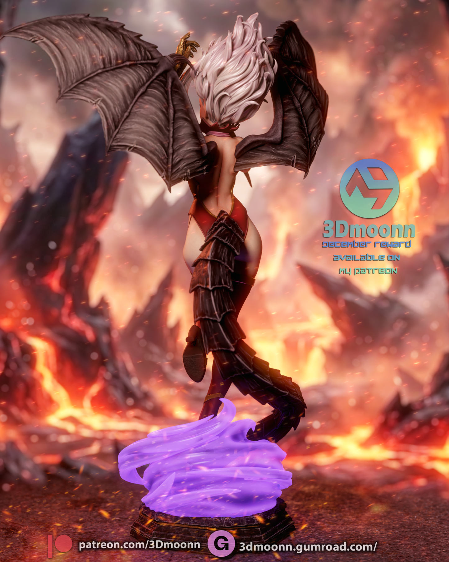 Mirajane Satan - 3DMoonn - Dark Forge Arts