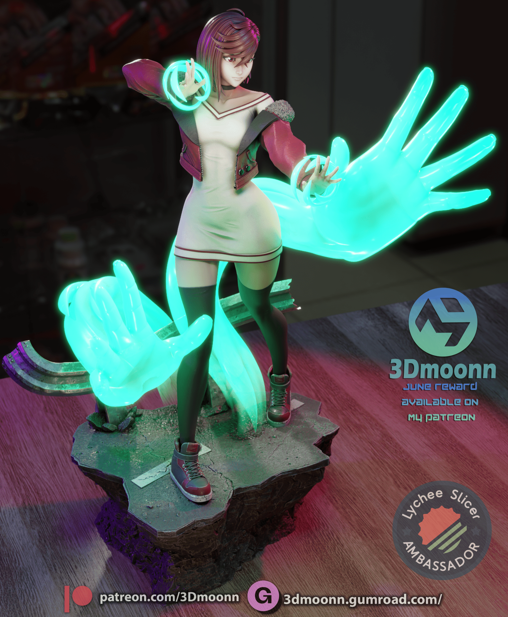 Momo Ayase - 3DMoonn - Dark Forge Arts