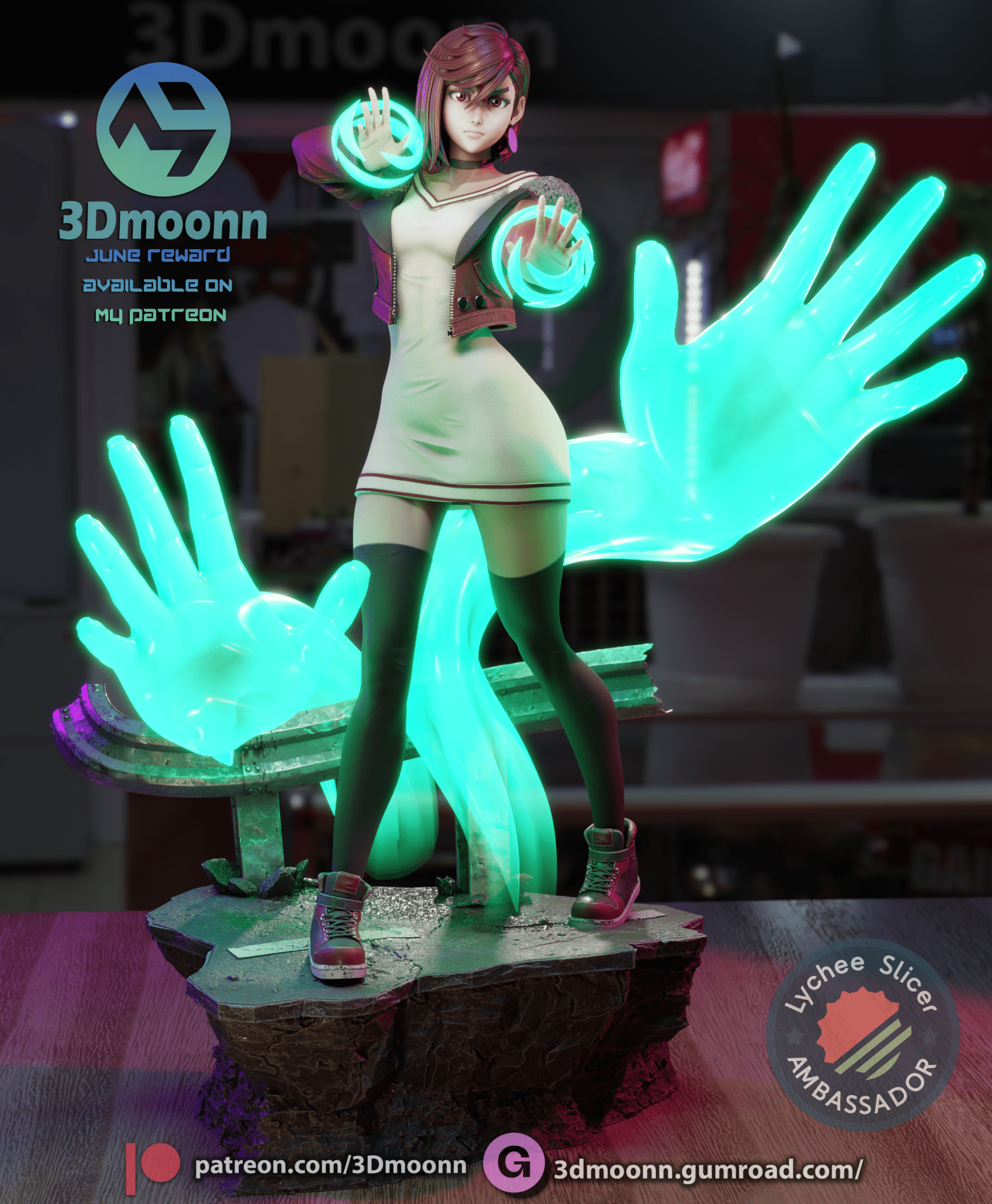 Momo Ayase - 3DMoonn - Dark Forge Arts