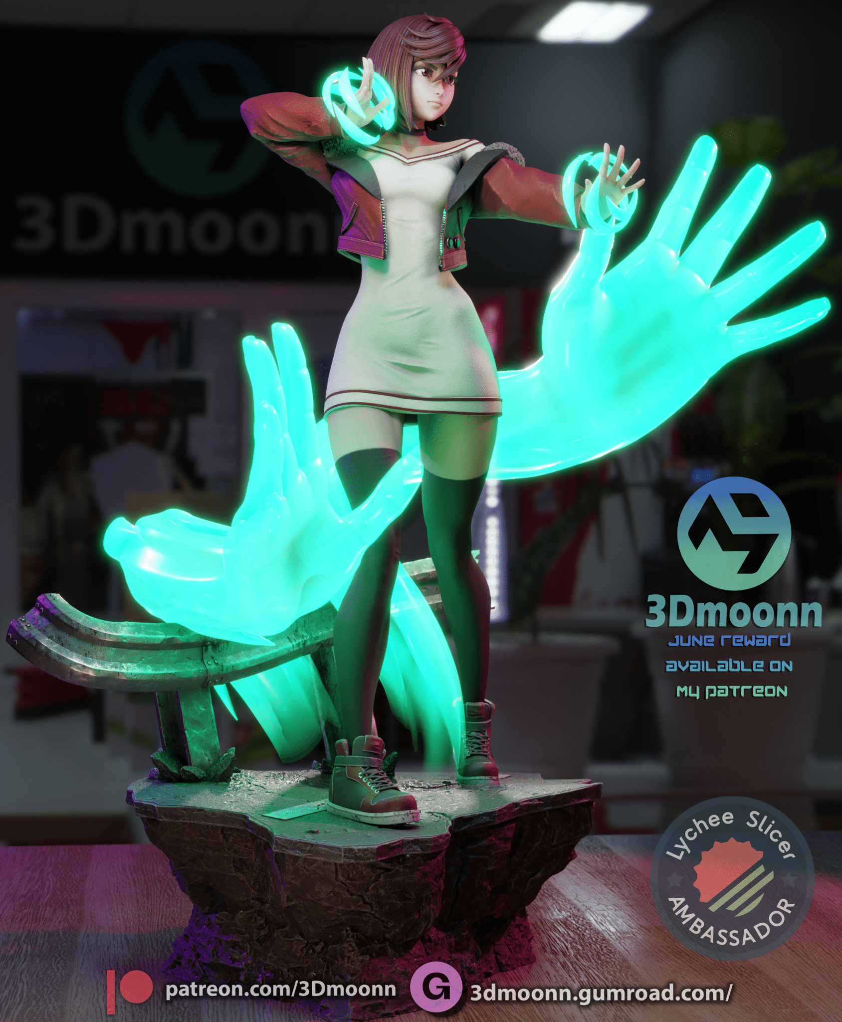 Momo Ayase - 3DMoonn - Dark Forge Arts