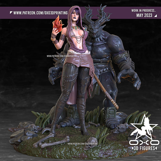 Morrigan and Ogre - OXO3D - Dark Forge Arts