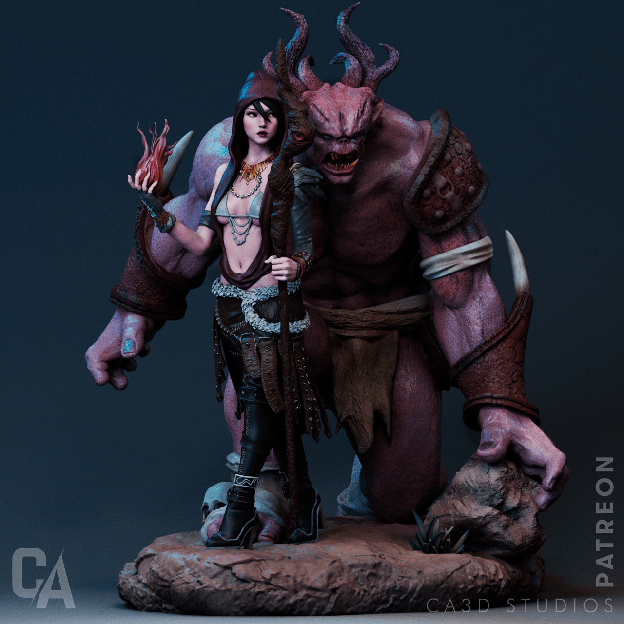 Morrigan Dragon Age - CA 3D Studios - Dark Forge Arts