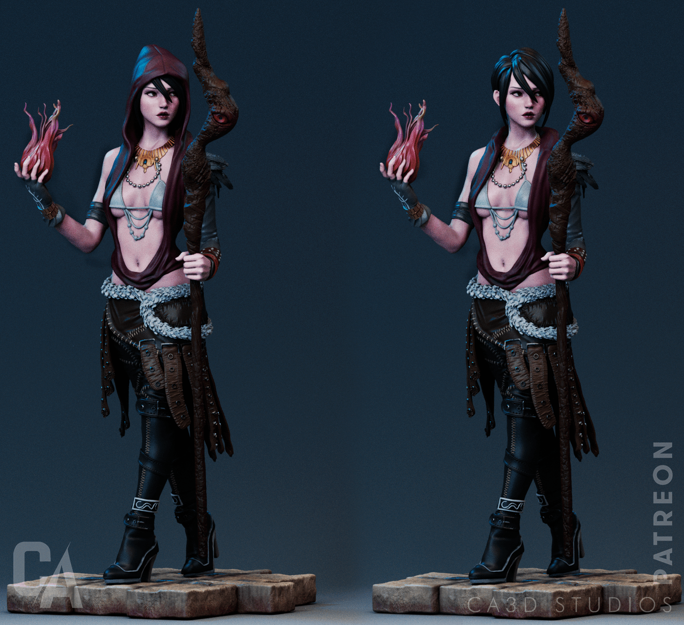 Morrigan Dragon Age - CA 3D Studios - Dark Forge Arts