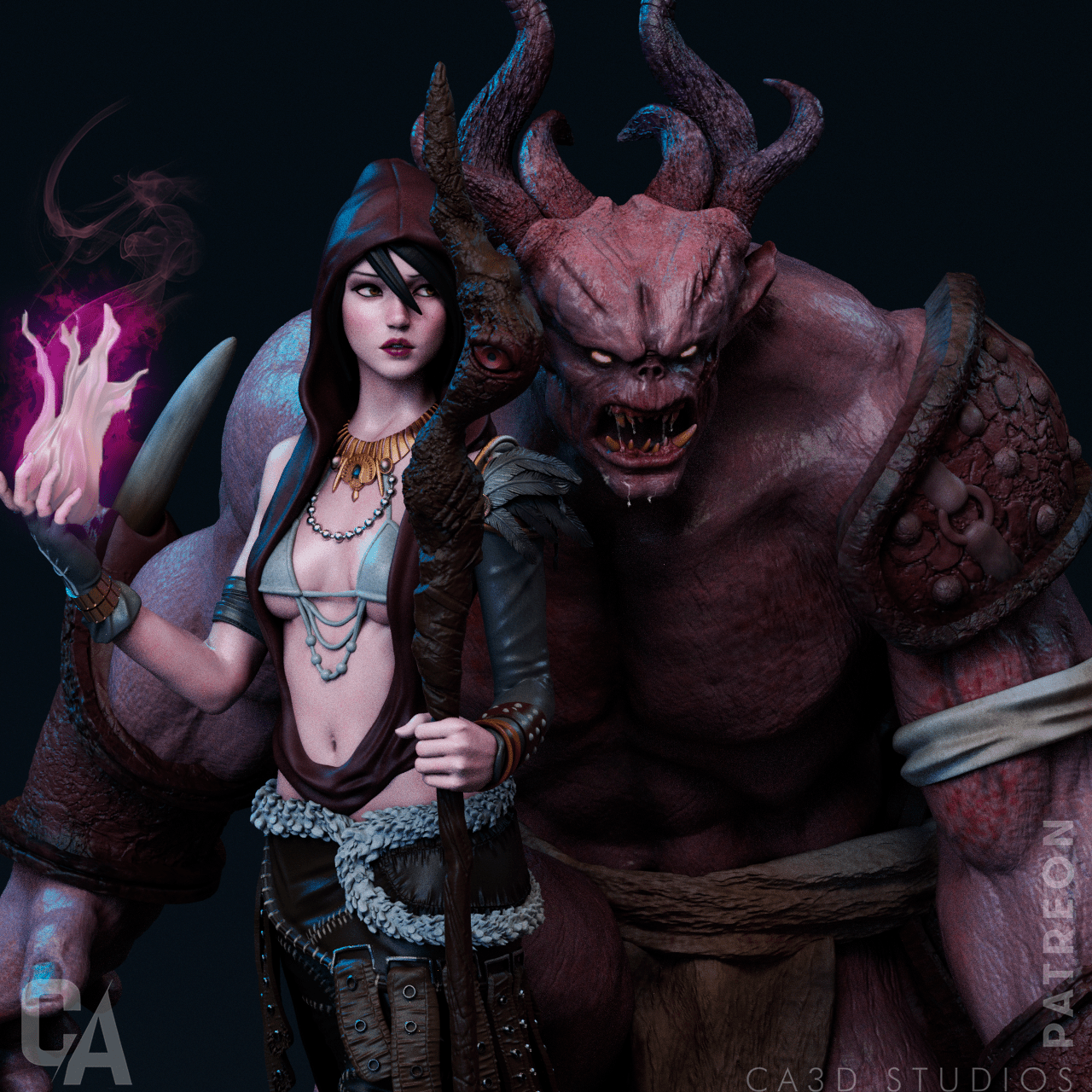 Morrigan Dragon Age - CA 3D Studios - Dark Forge Arts