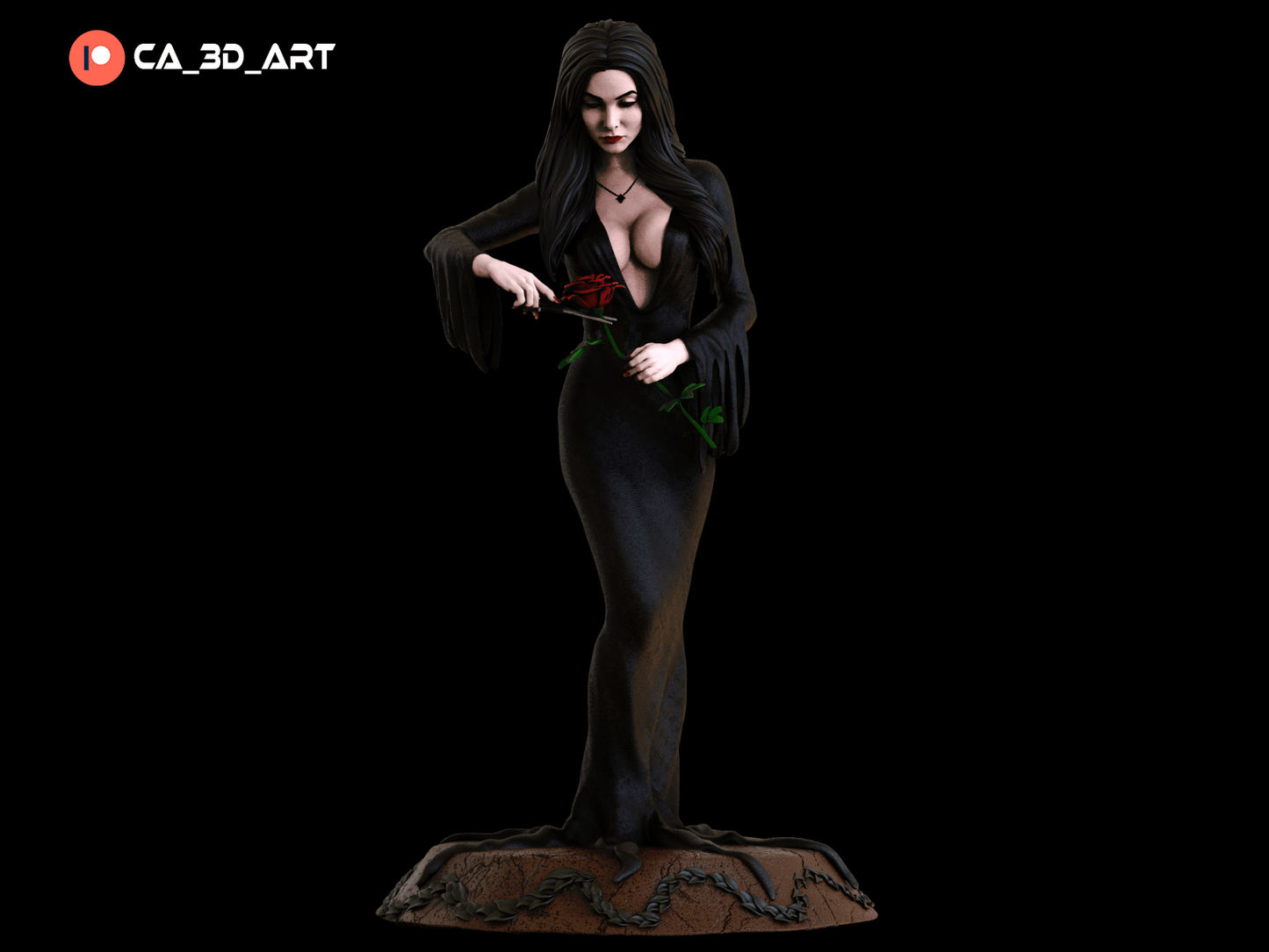 Morticia Addams - CA 3D Studios - Dark Forge Arts