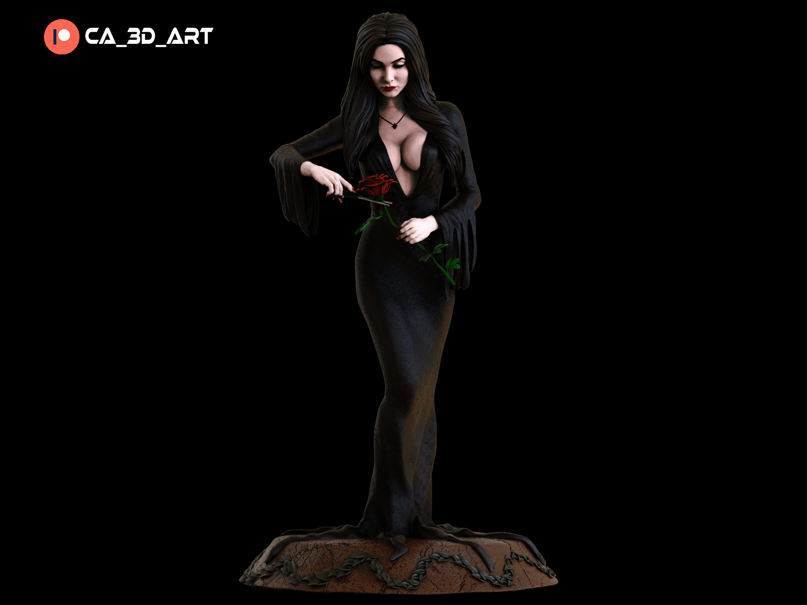 Morticia Addams - CA 3D Studios - Dark Forge Arts