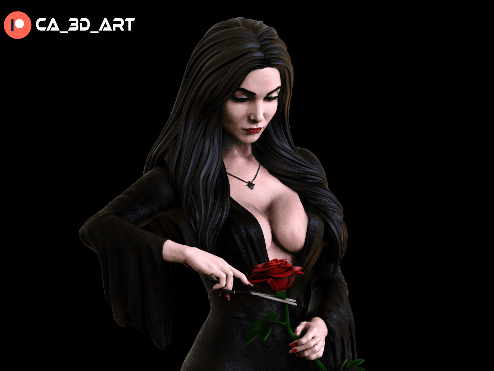 Morticia Addams - CA 3D Studios - Dark Forge Arts
