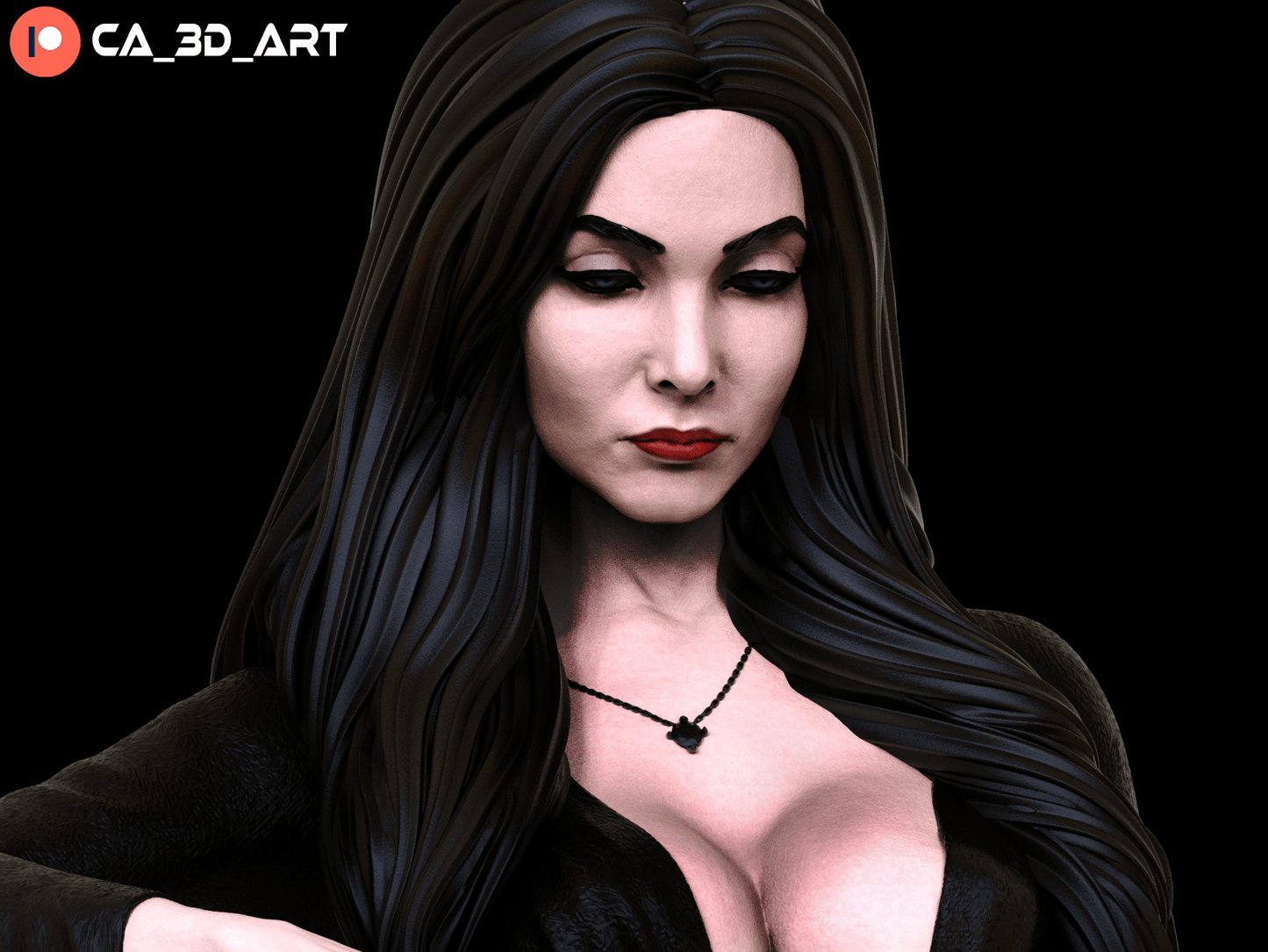 Morticia Addams - CA 3D Studios - Dark Forge Arts