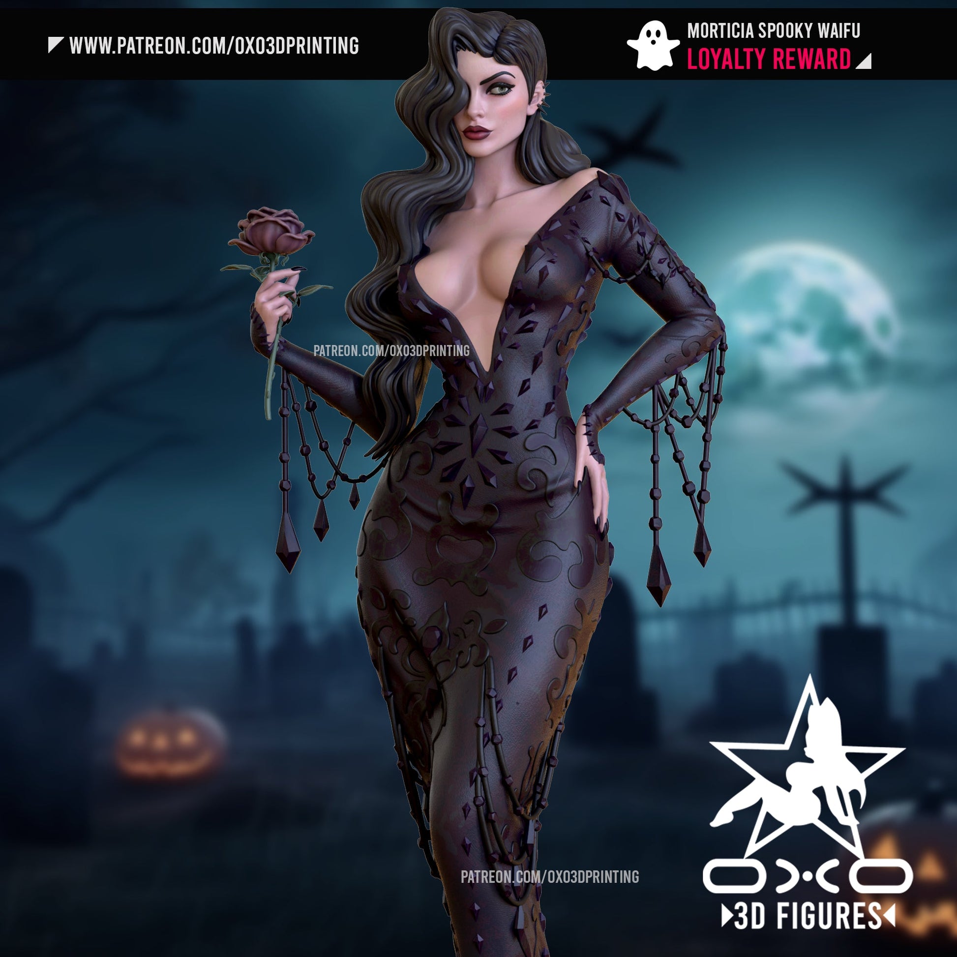Morticia Spooky - OXO3D - Dark Forge Arts