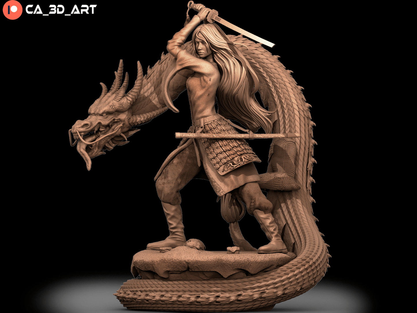 Mulan v2 - CA 3D Studios - Dark Forge Arts