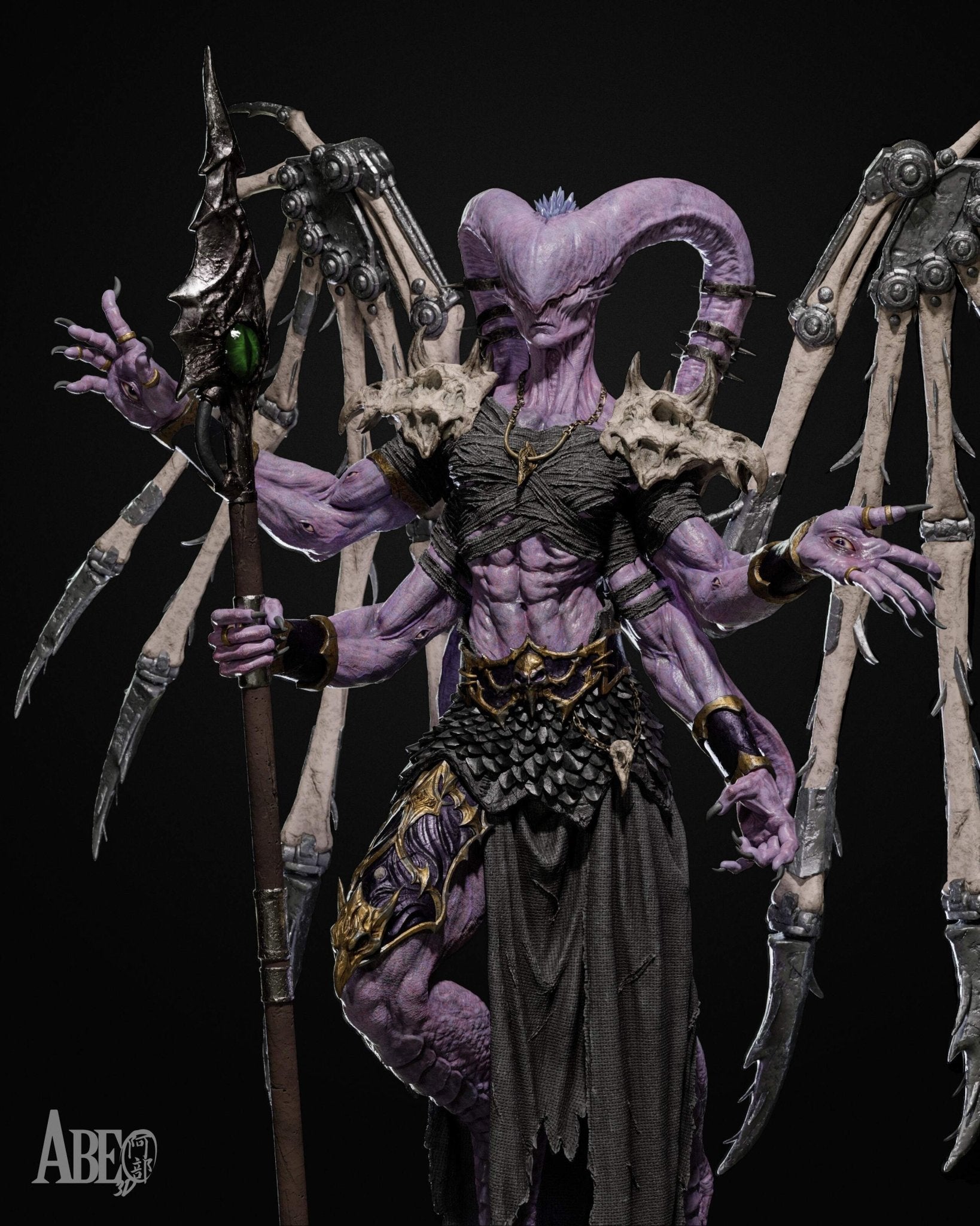 Ninefold Sorcerer - Abe3D - Dark Forge Arts
