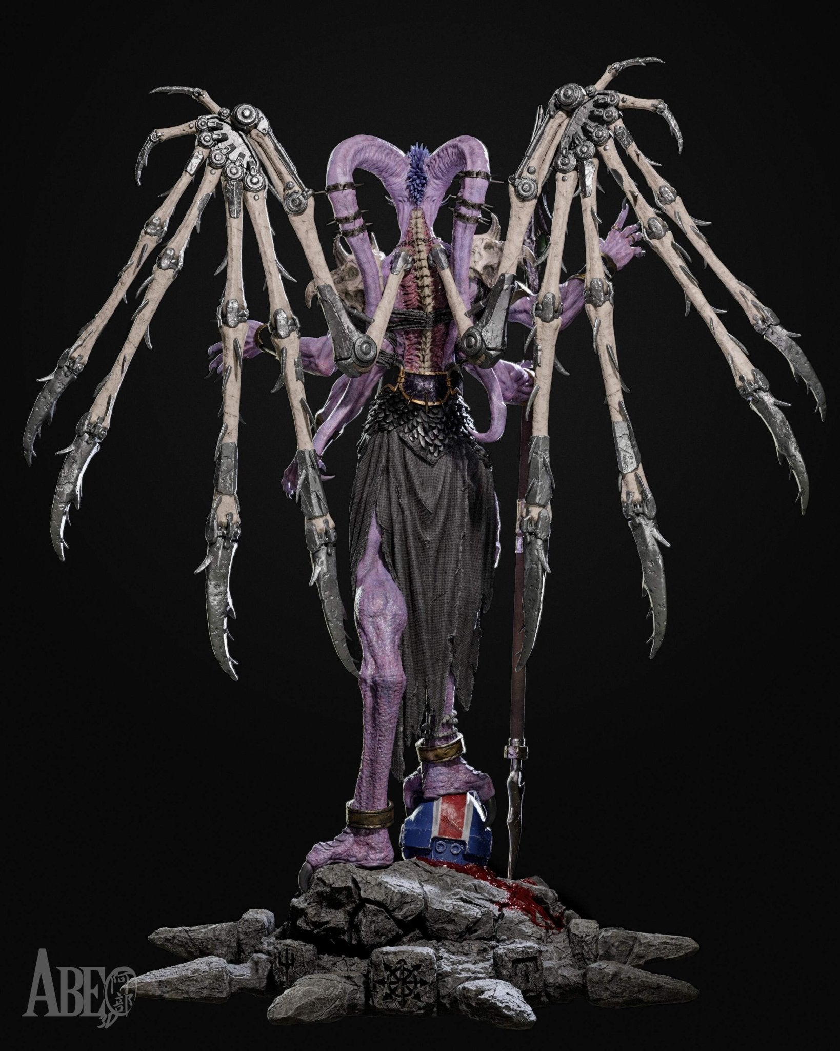Ninefold Sorcerer - Abe3D - Dark Forge Arts