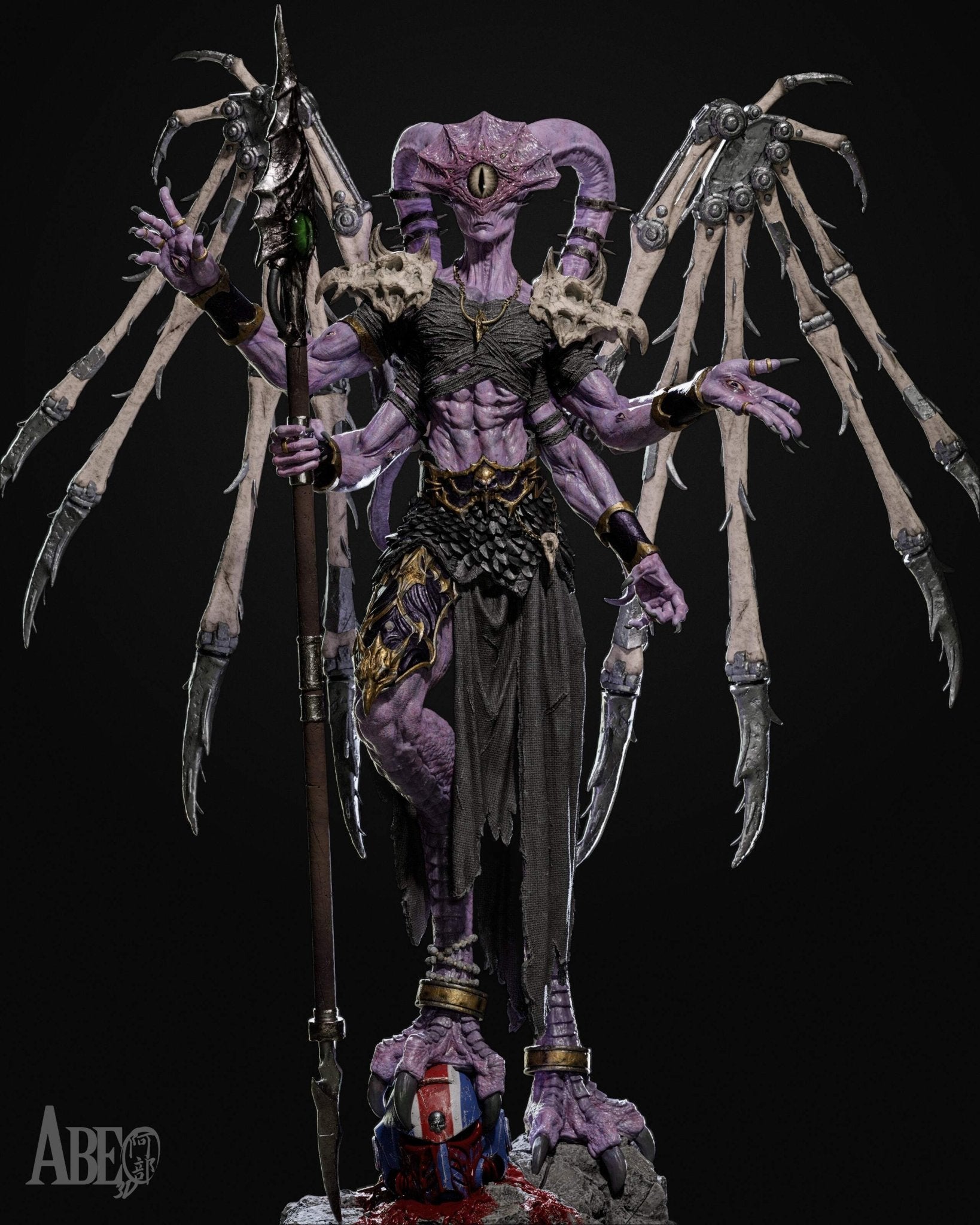Ninefold Sorcerer - Abe3D - Dark Forge Arts