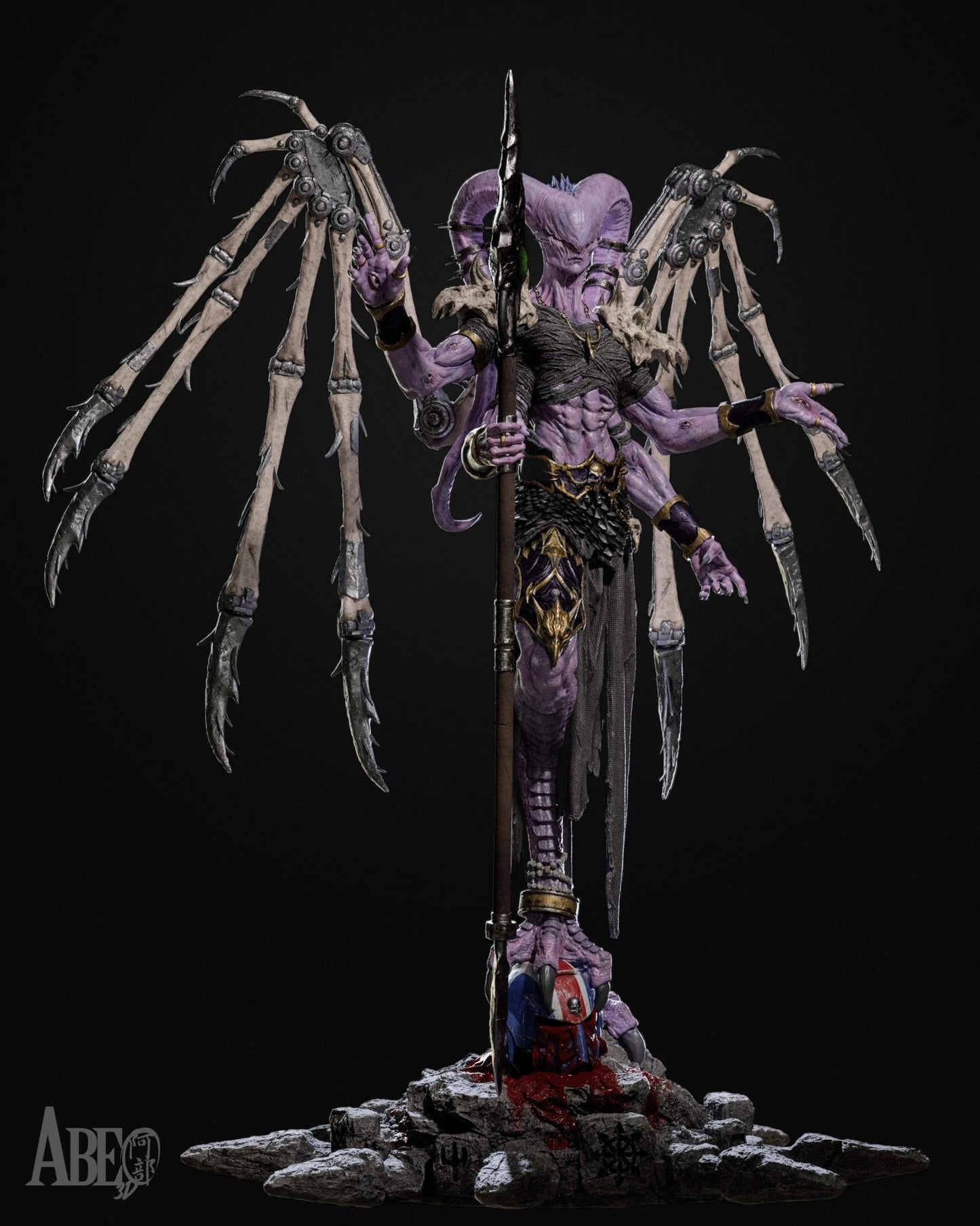 Ninefold Sorcerer - Abe3D - Dark Forge Arts