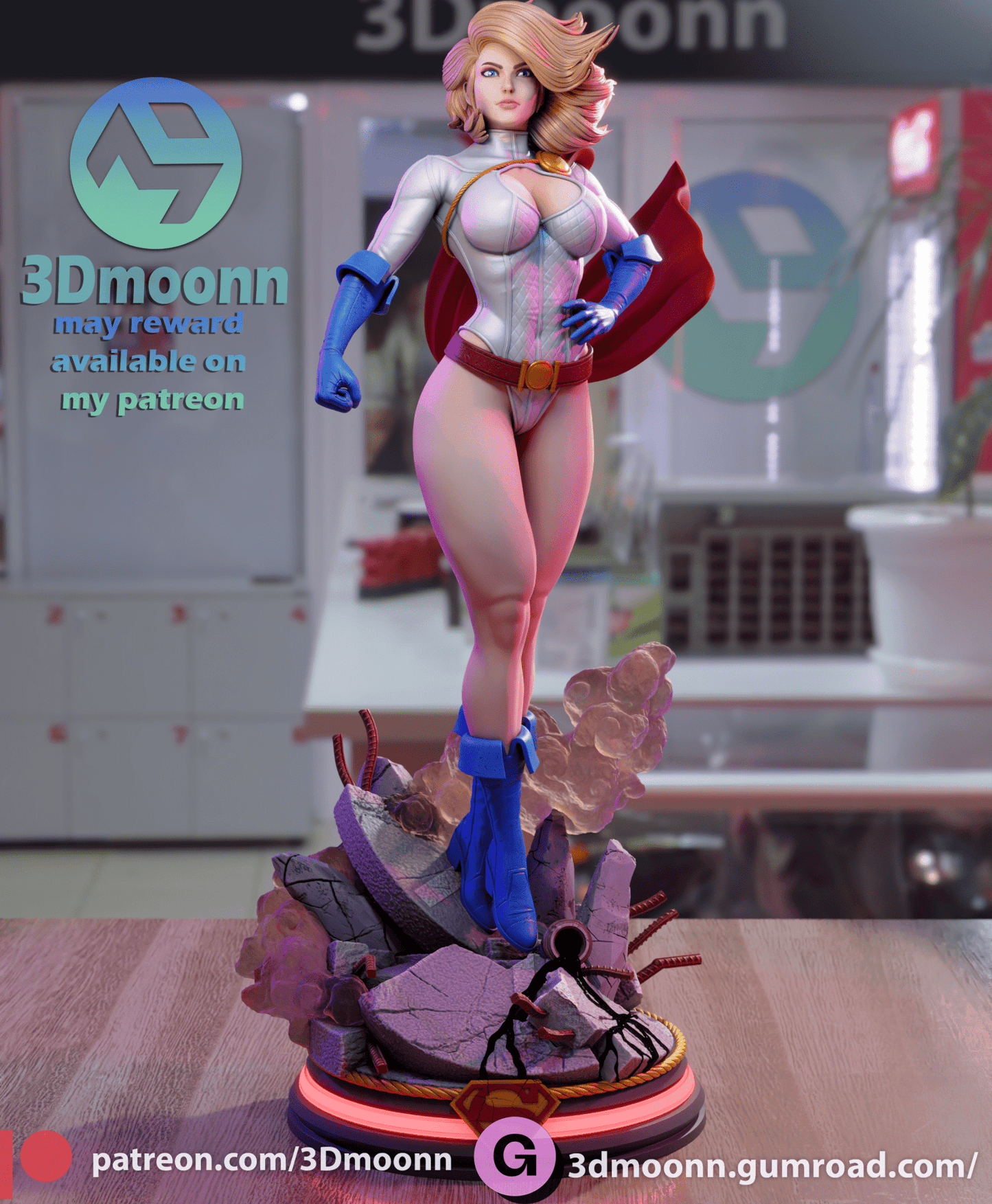 Power Girl - 3DMoonn - Dark Forge Arts