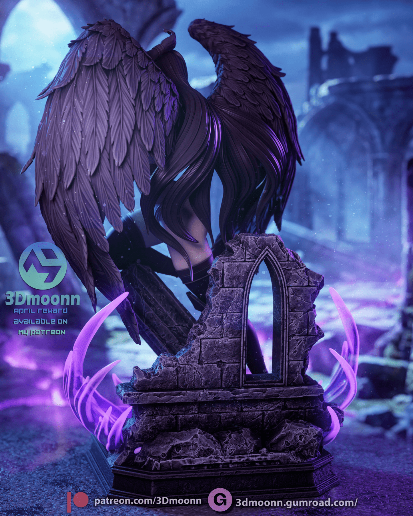 Raynare - 3DMoonn - Dark Forge Arts